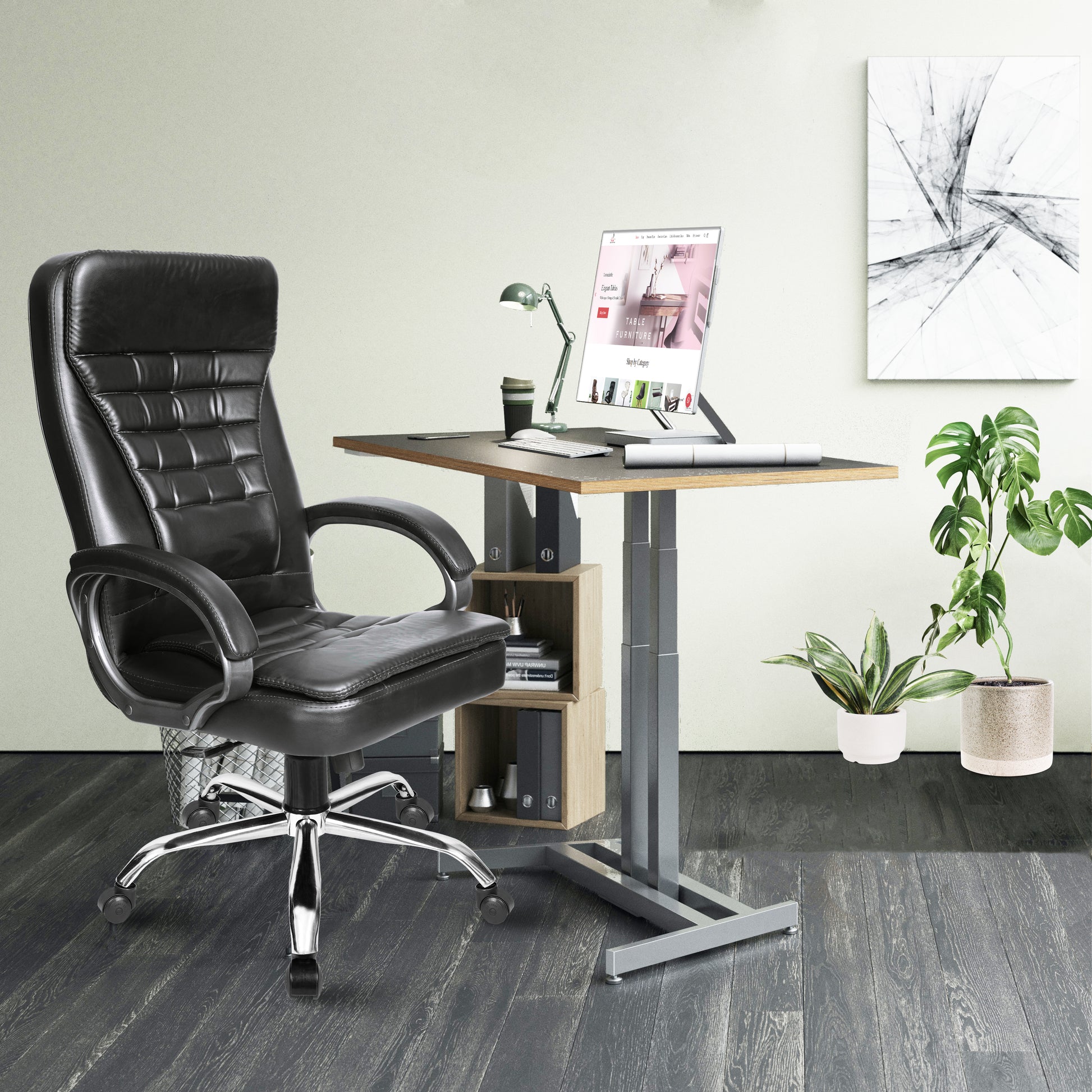 Rose®Kelly Leatherette High Back Chair