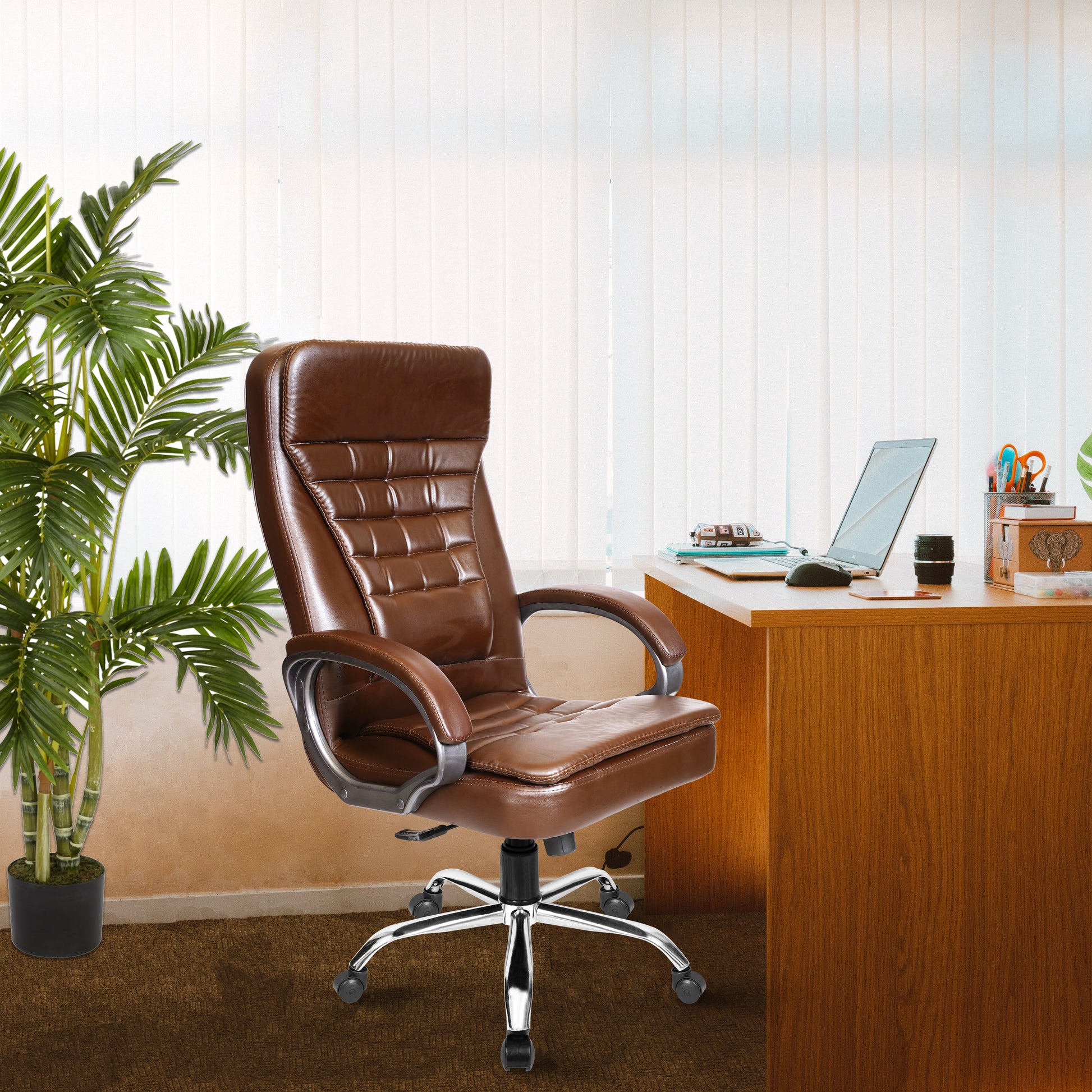 Rose®Kelly Leatherette High Back Chair