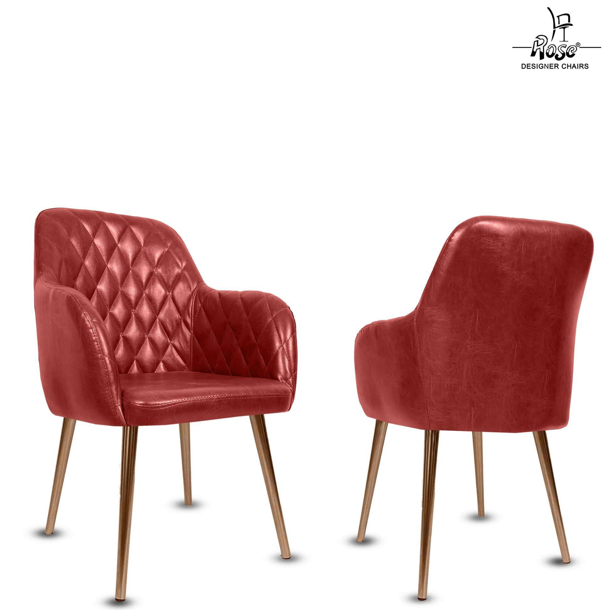 ROSE® Nova Dining Chair | Accent Chair for Living Room with Gold Legs and Copper Legs