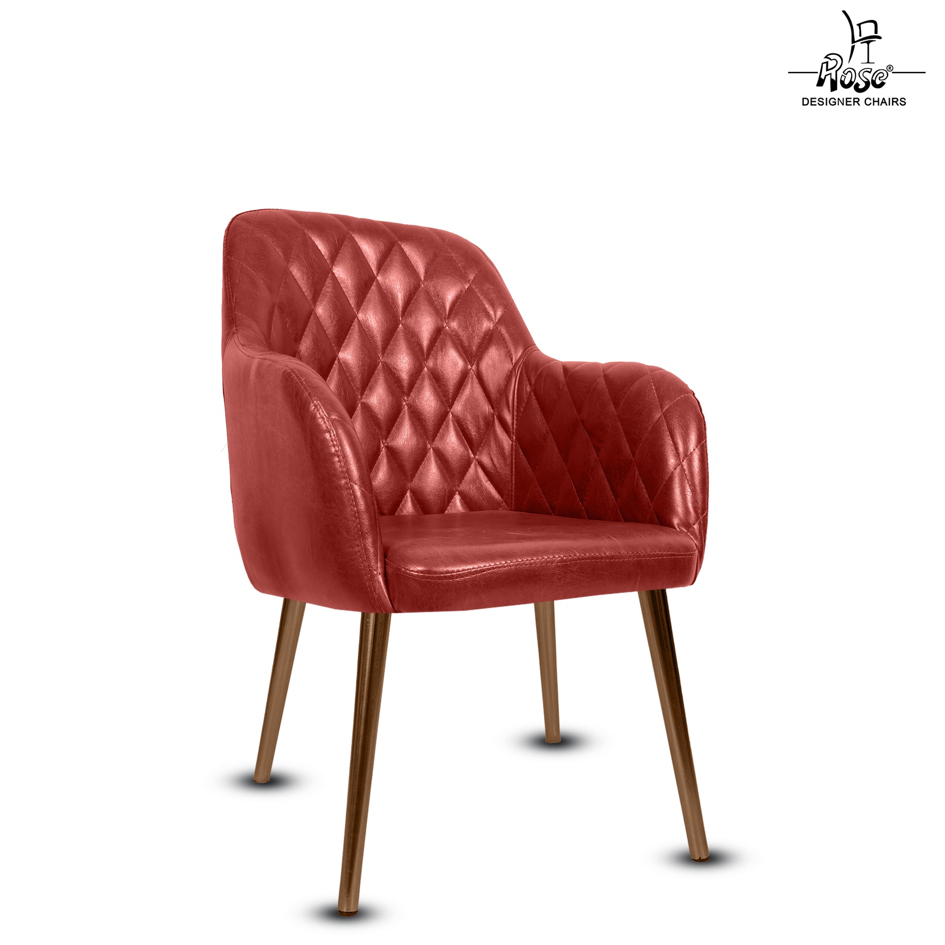 ROSE® Nova Dining Chair | Accent Chair for Living Room with Gold Legs and Copper Legs