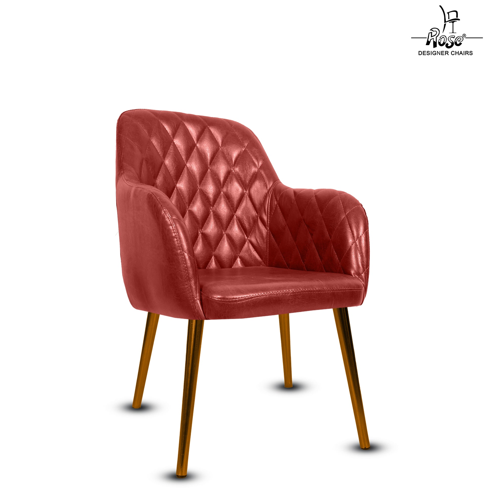 ROSE® Nova Dining Chair | Accent Chair for Living Room with Gold Legs and Copper Legs