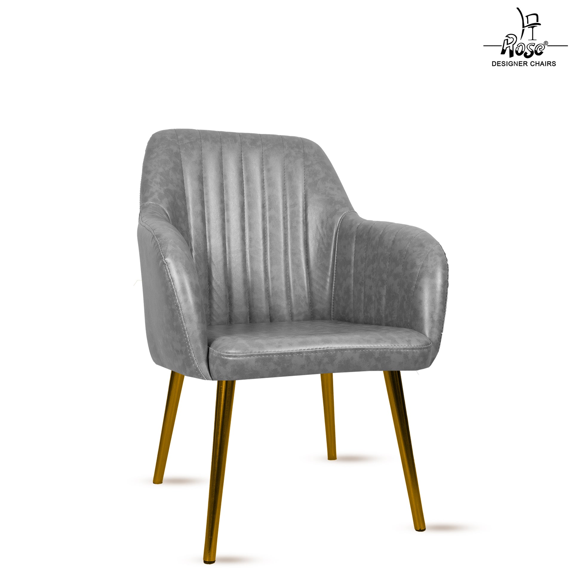 ROSE® Viha Dining Chair | Accent Chair for Living Room with Gold Legs and Copper Legs