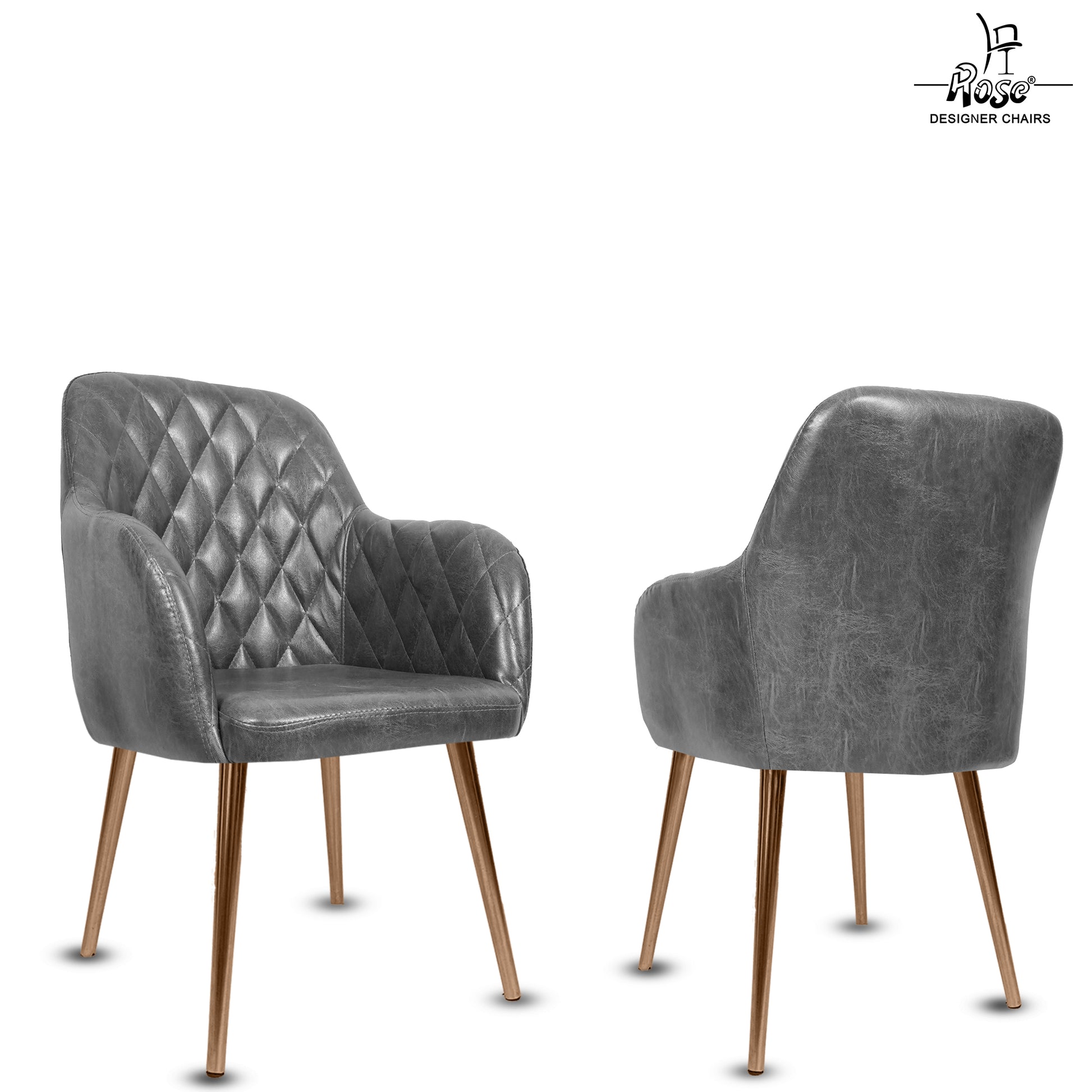 ROSE® Nova Dining Chair | Accent Chair for Living Room with Gold Legs and Copper Legs