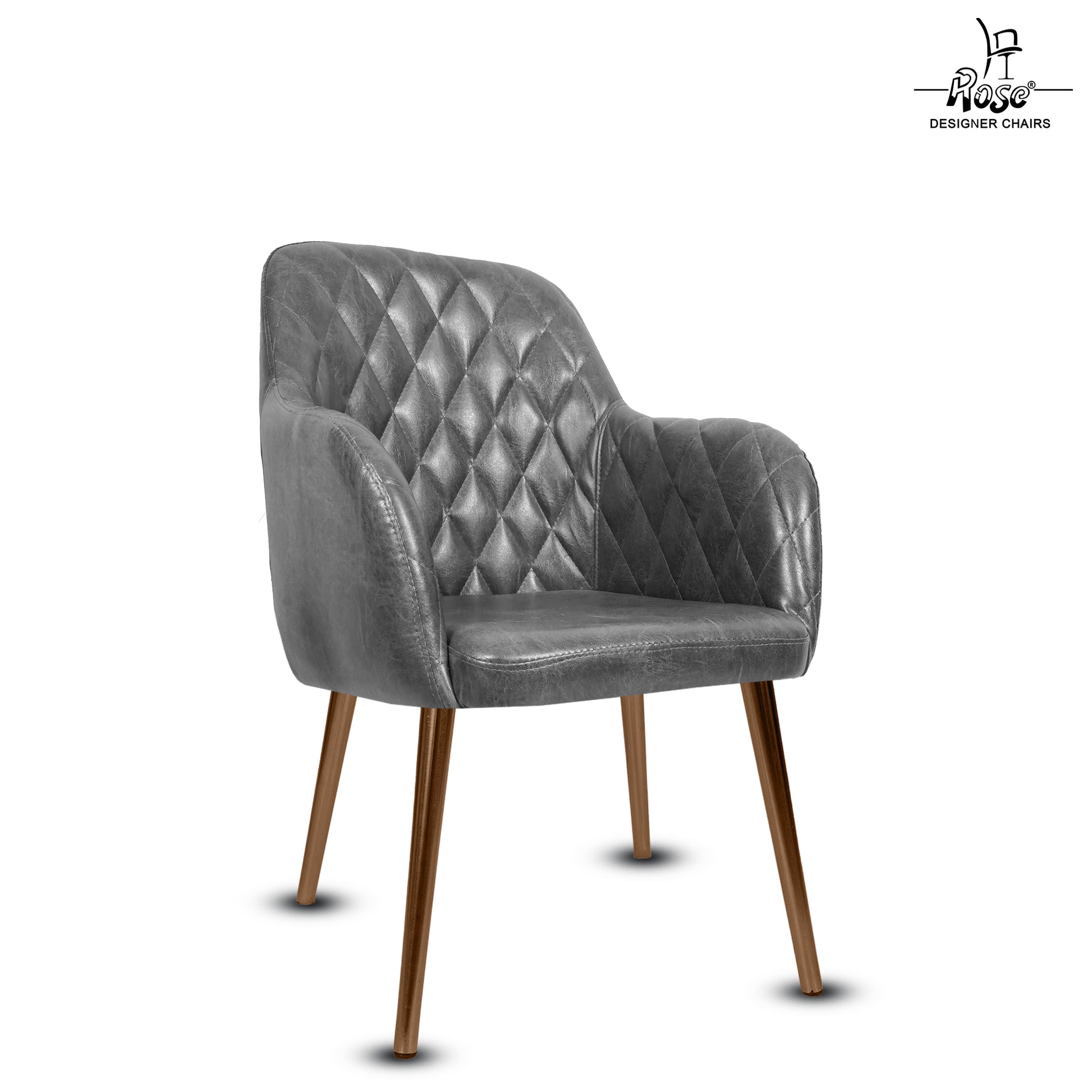 ROSE® Nova Dining Chair | Accent Chair for Living Room with Gold Legs and Copper Legs
