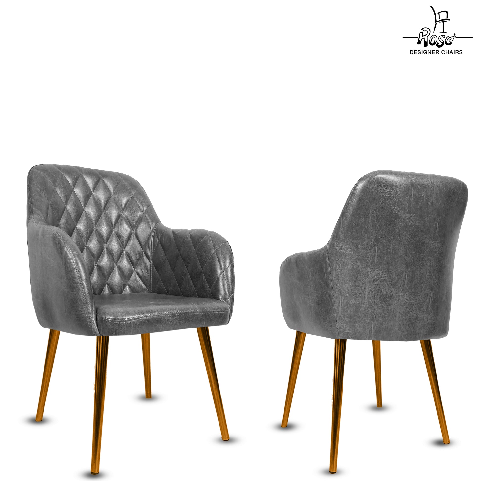 ROSE® Nova Dining Chair | Accent Chair for Living Room with Gold Legs and Copper Legs