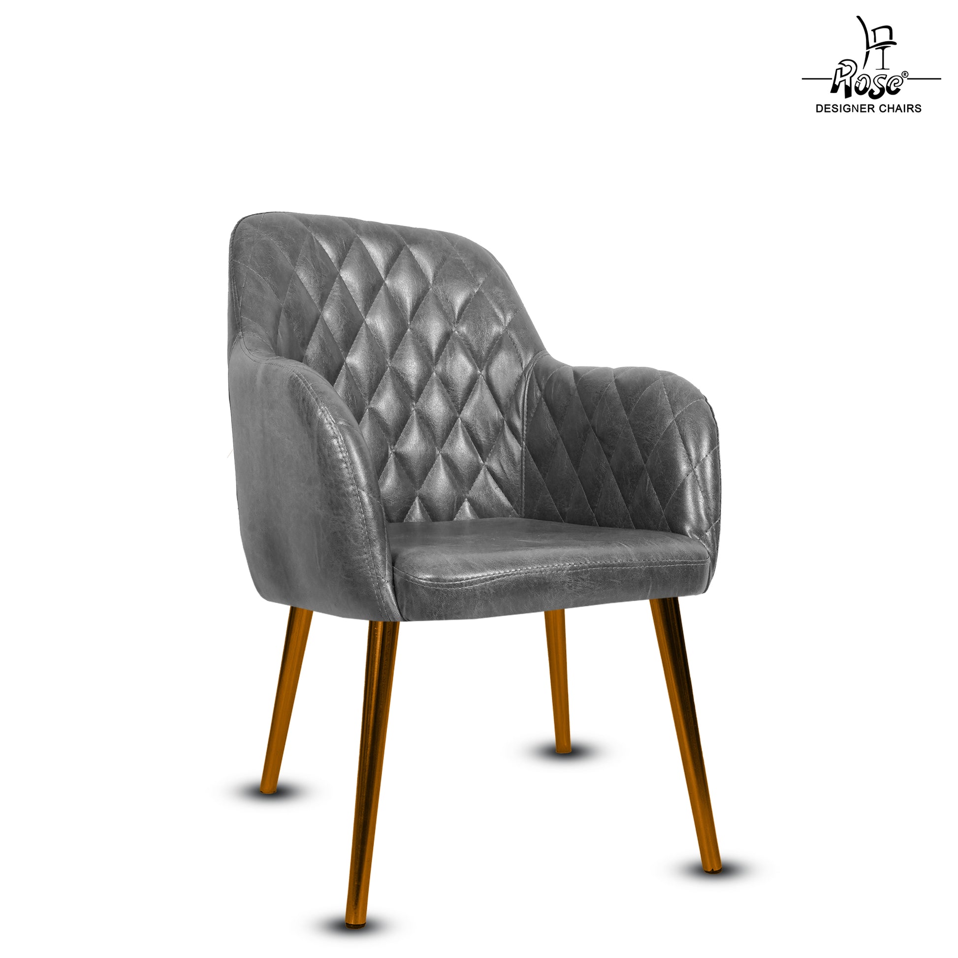 ROSE® Nova Dining Chair | Accent Chair for Living Room with Gold Legs and Copper Legs
