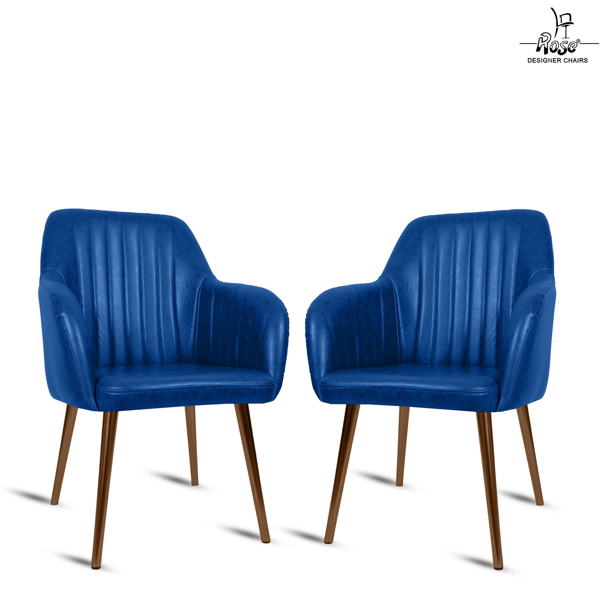 ROSE® Viha Dining Chair | Accent Chair for Living Room with Gold Legs and Copper Legs