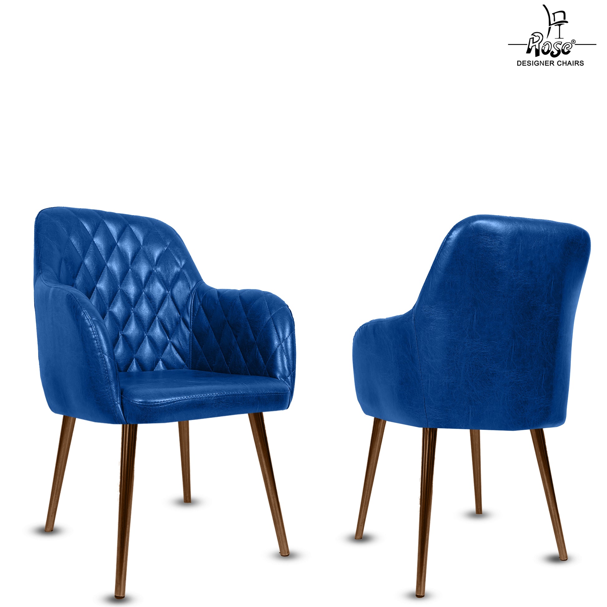 ROSE® Nova Dining Chair | Accent Chair for Living Room with Gold Legs and Copper Legs