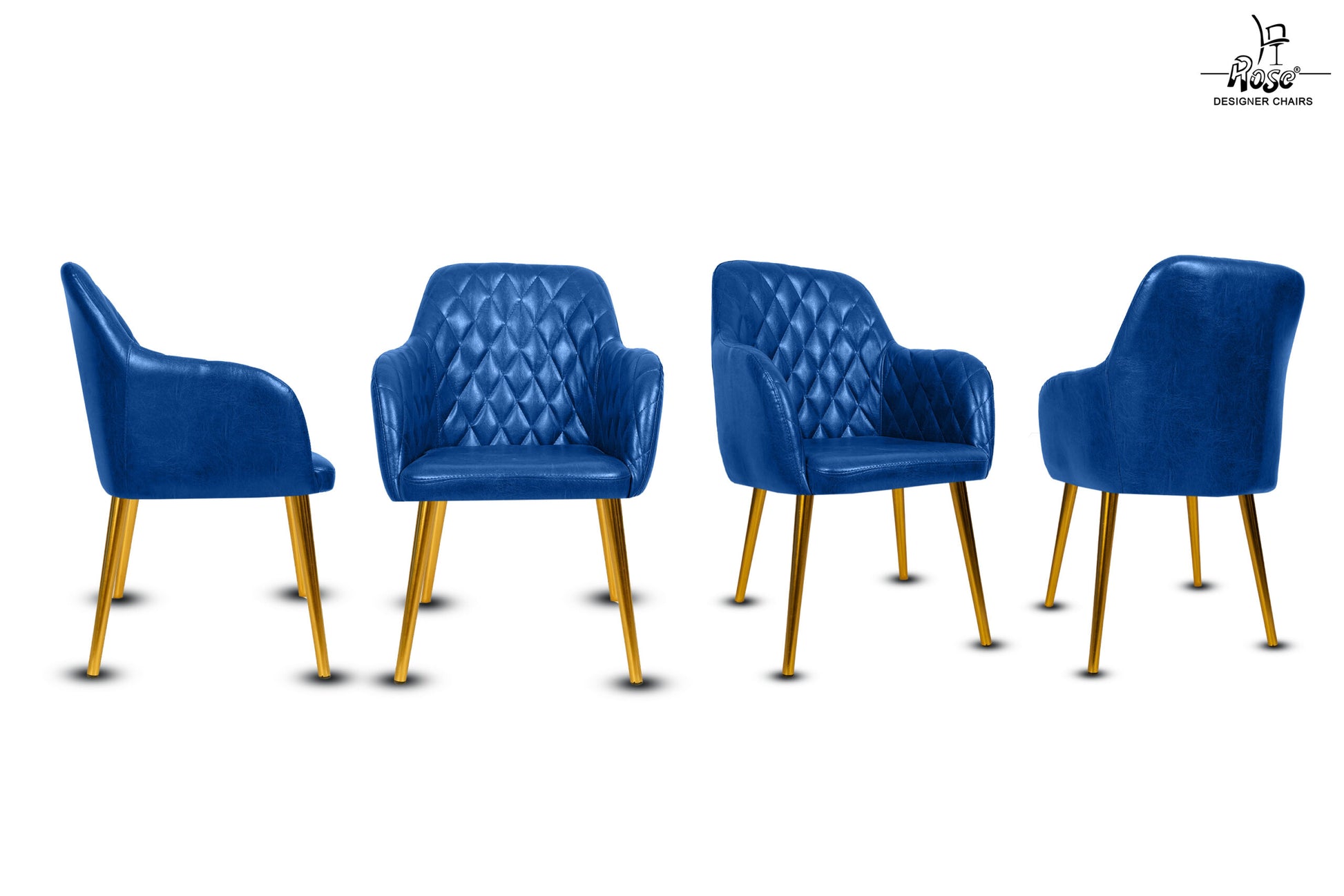 ROSE® Nova Dining Chair | Accent Chair for Living Room with Gold Legs and Copper Legs