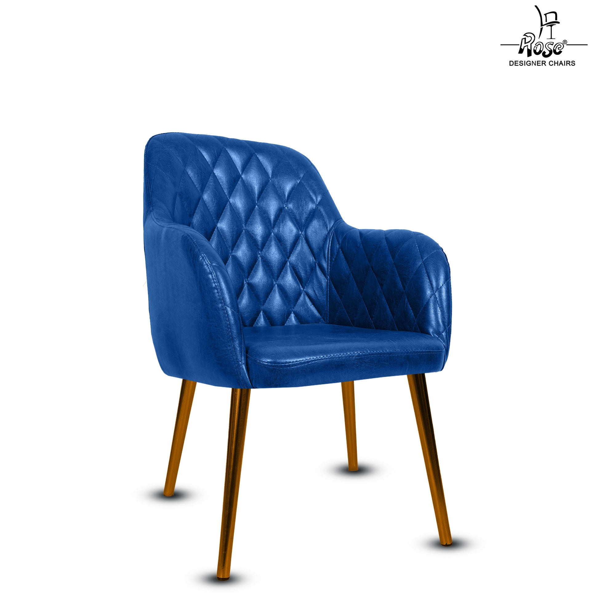 ROSE® Nova Dining Chair | Accent Chair for Living Room with Gold Legs and Copper Legs