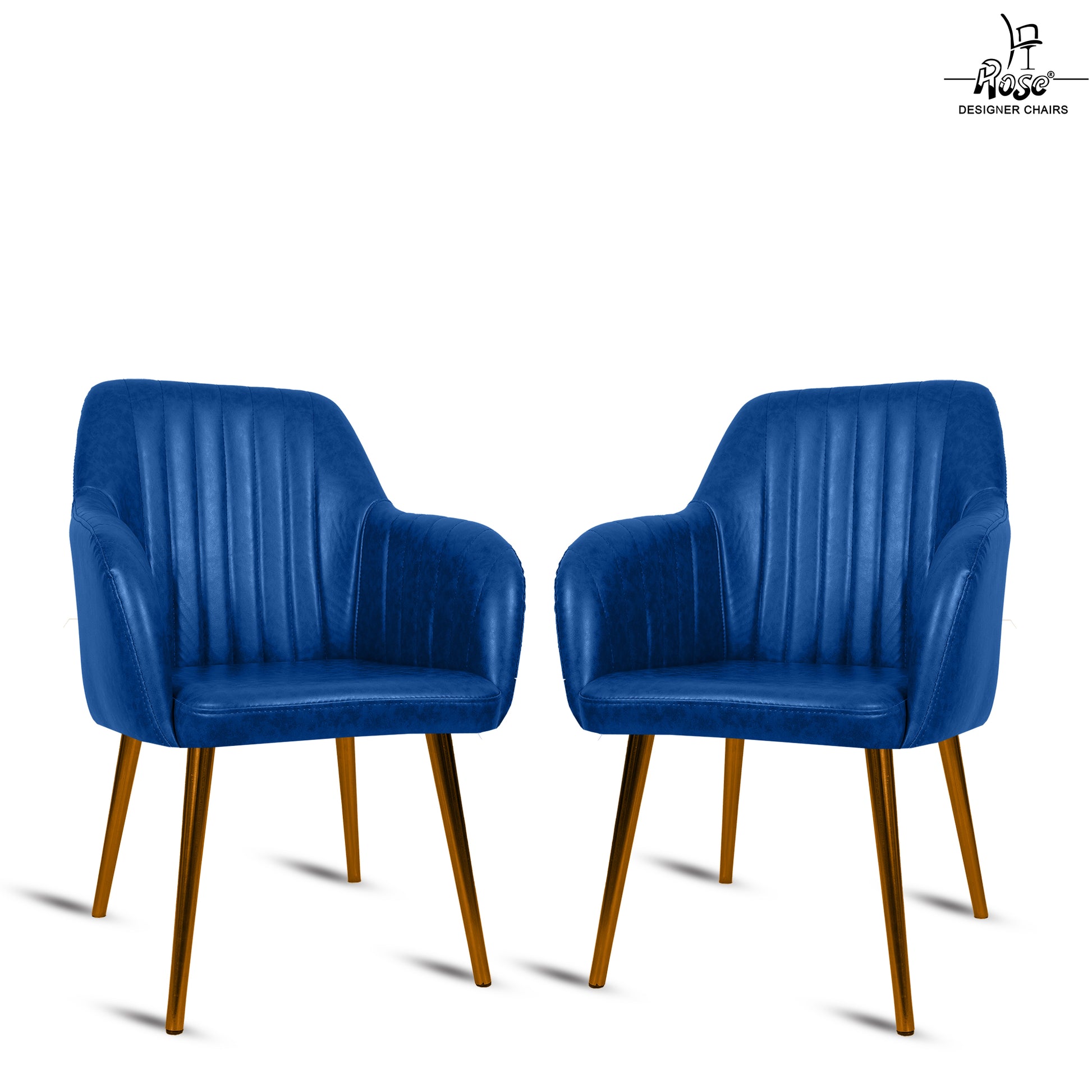 ROSE® Viha Dining Chair | Accent Chair for Living Room with Gold Legs and Copper Legs