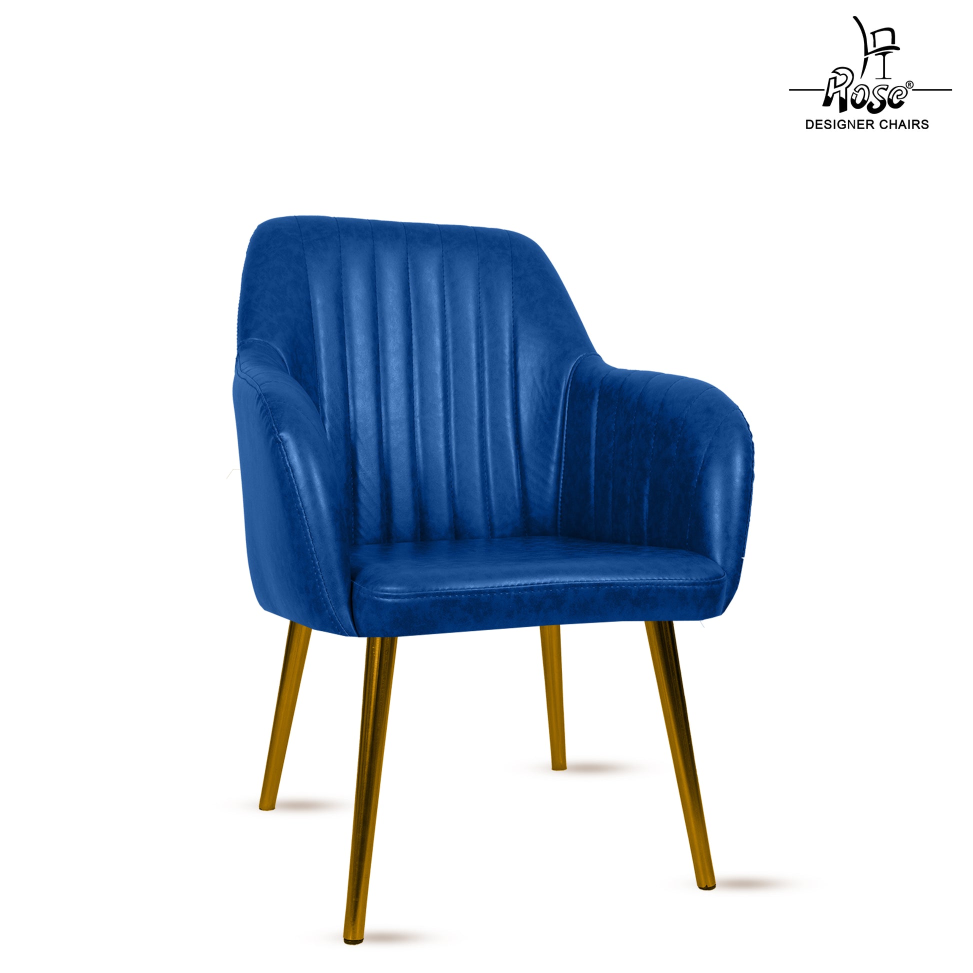 ROSE® Viha Dining Chair | Accent Chair for Living Room with Gold Legs and Copper Legs
