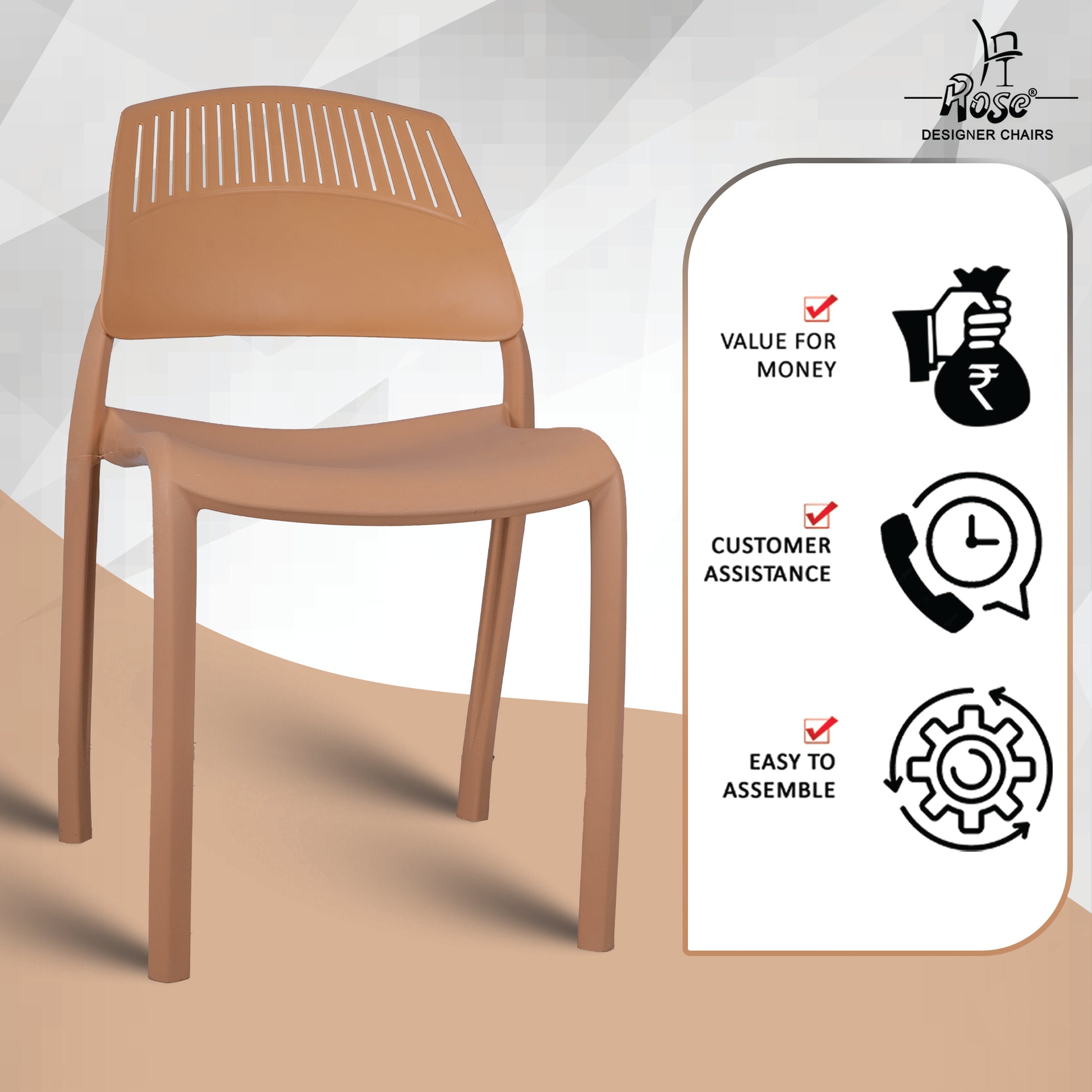 Riveria Cafe Chair set of 02 Rust