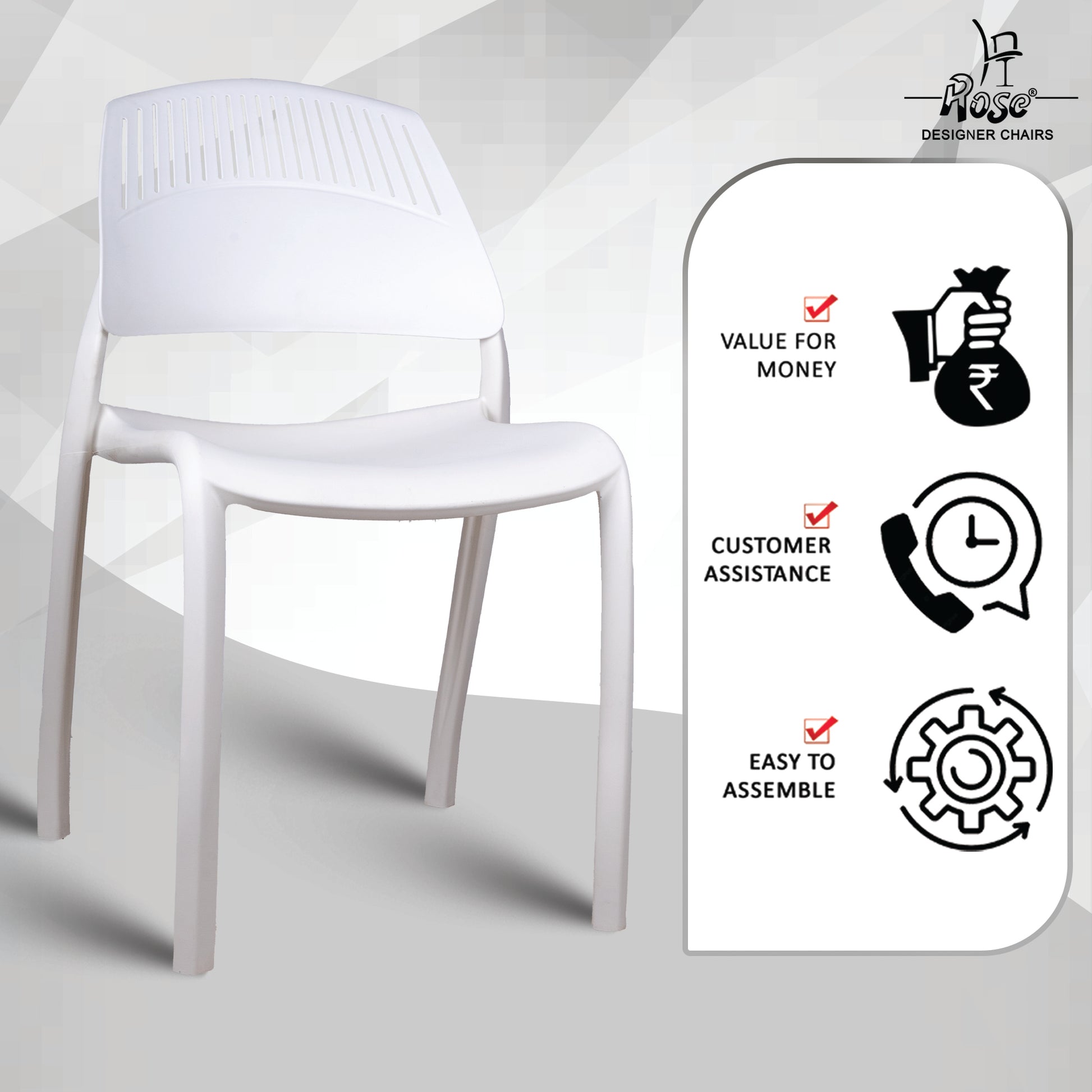 Riveria Cafe Chair set of 04 White