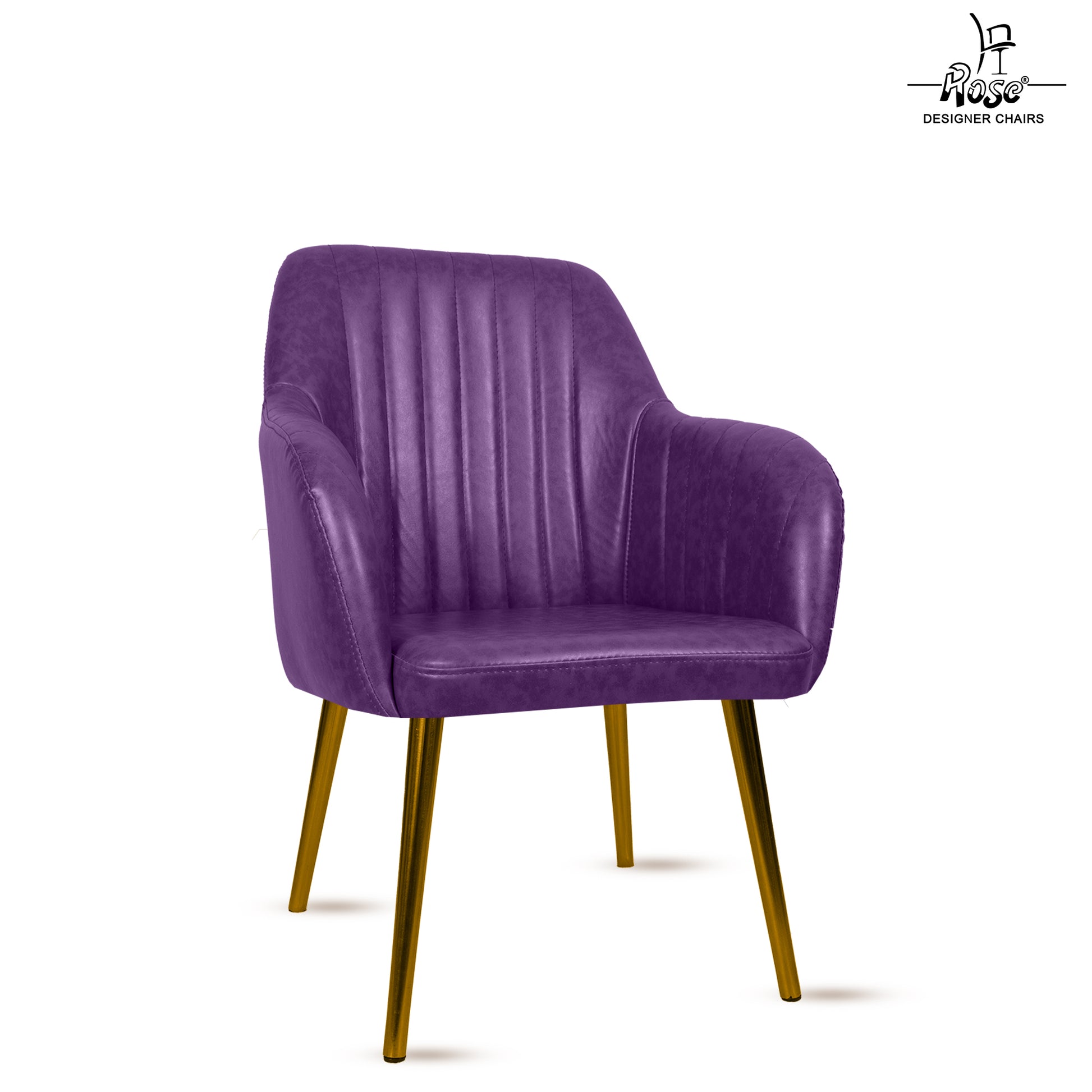 ROSE® Viha Dining Chair | Accent Chair for Living Room with Gold Legs and Copper Legs