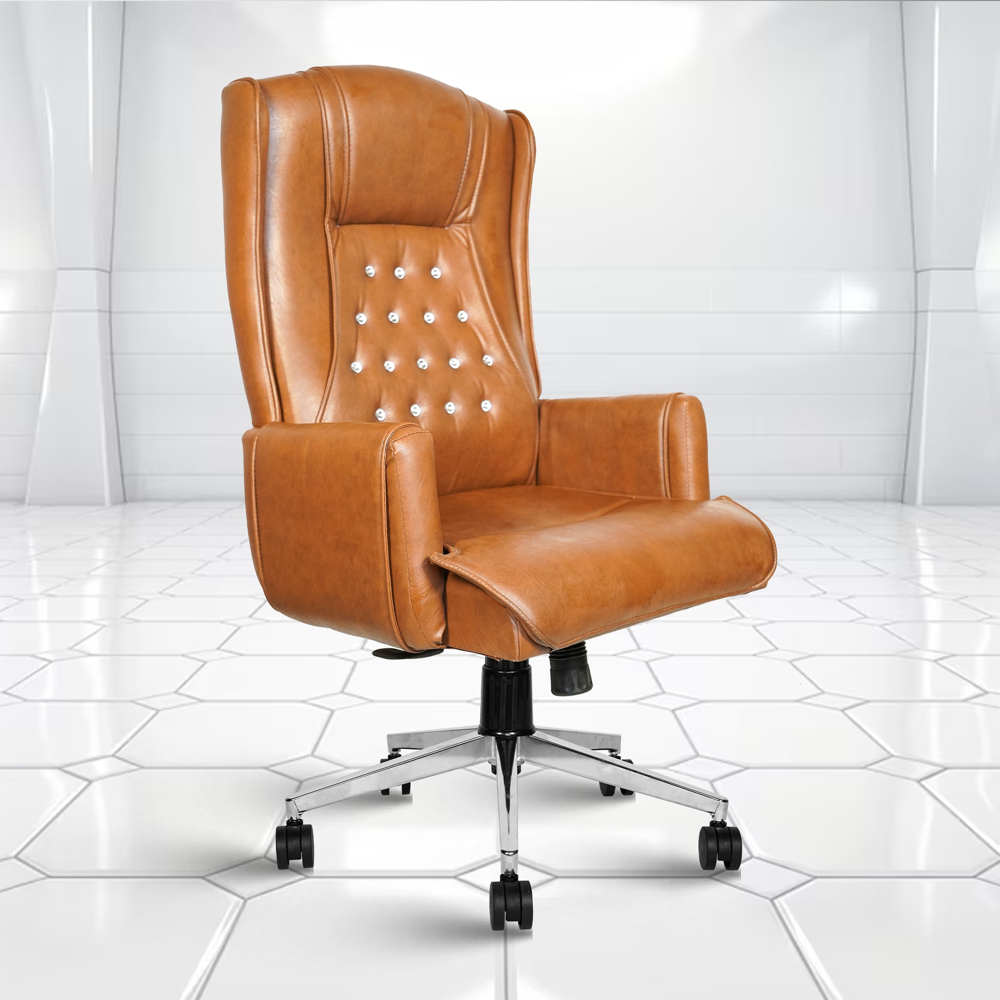 ROSE® Crown Leatherette Executive High Back Revolving Office Chair