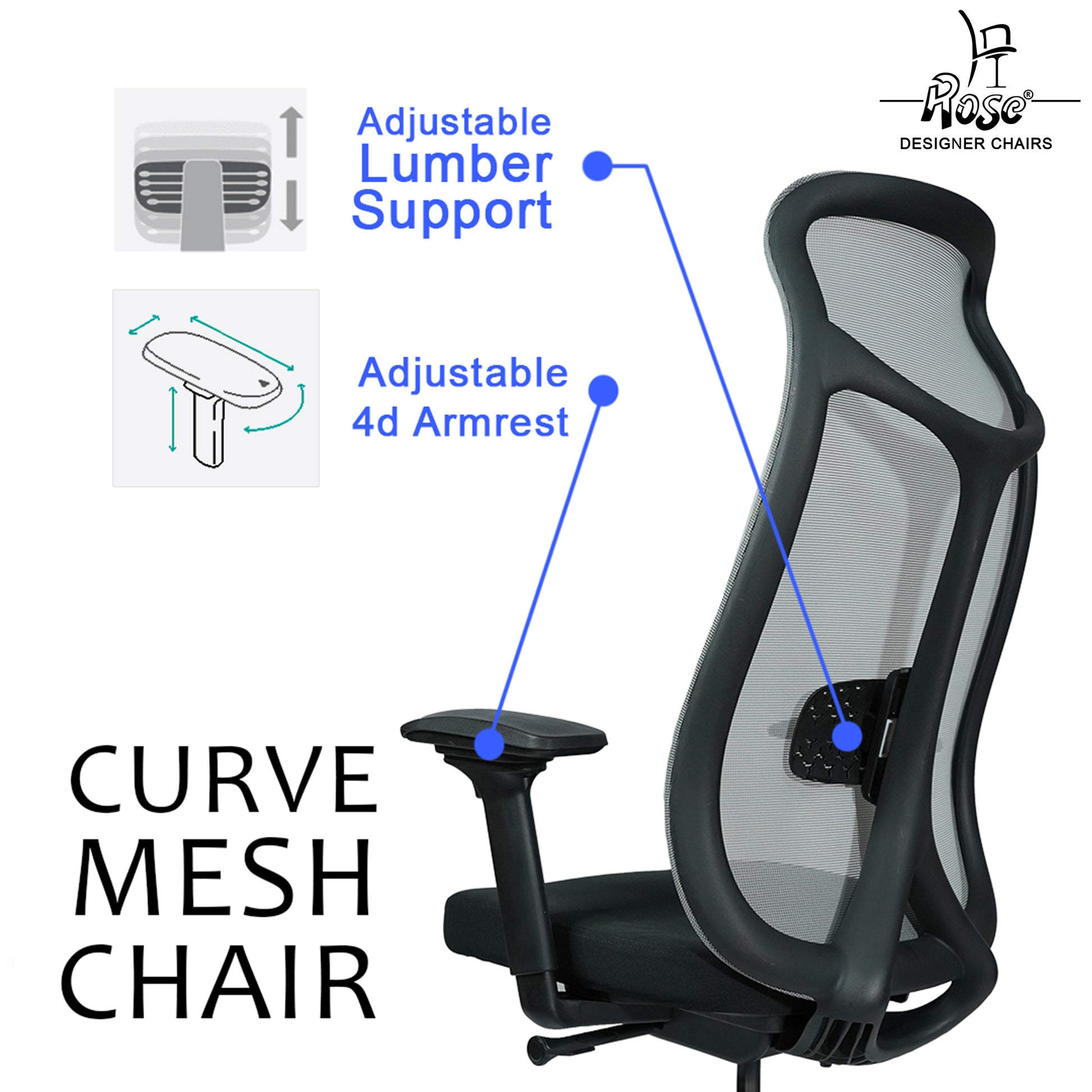 ROSE® Curve Premium Office Chair