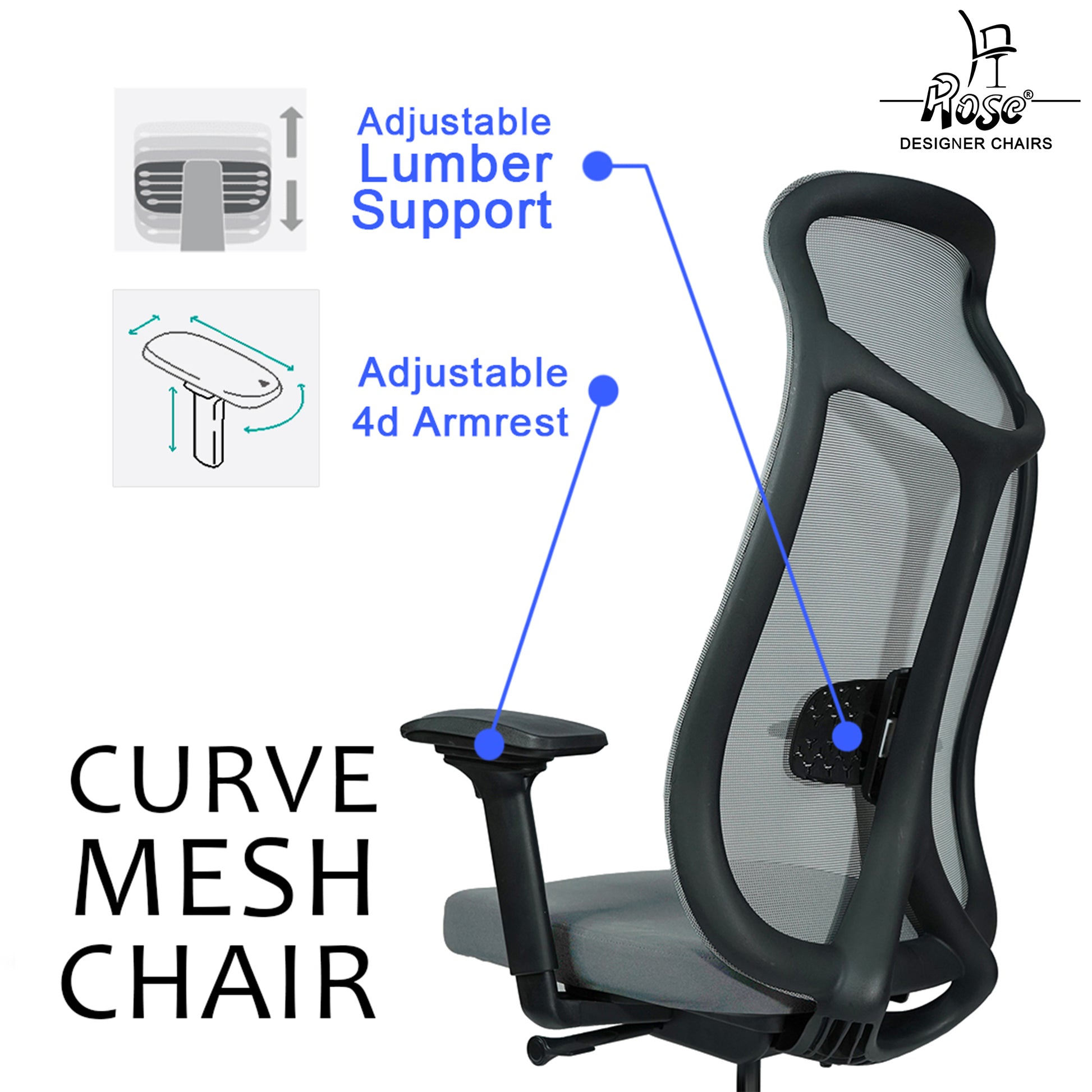 ROSE® Curve Premium Office Chair