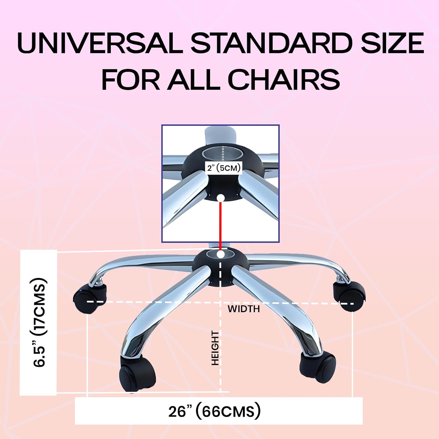 ROSE Wheel Base Chair Base