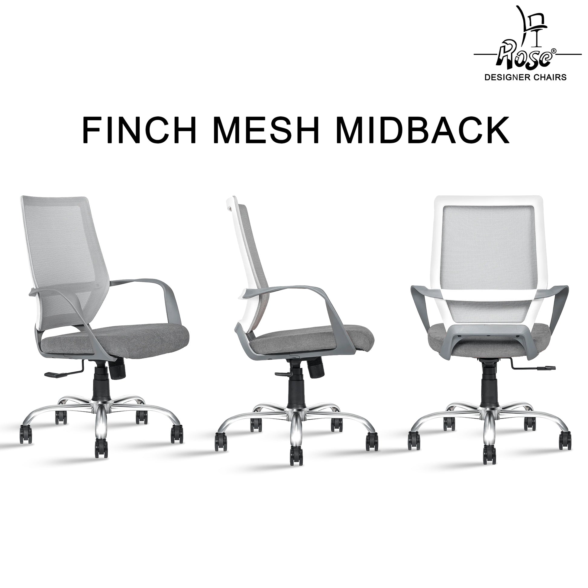 ROSE® Finch Mesh Mid-Back Office Chair