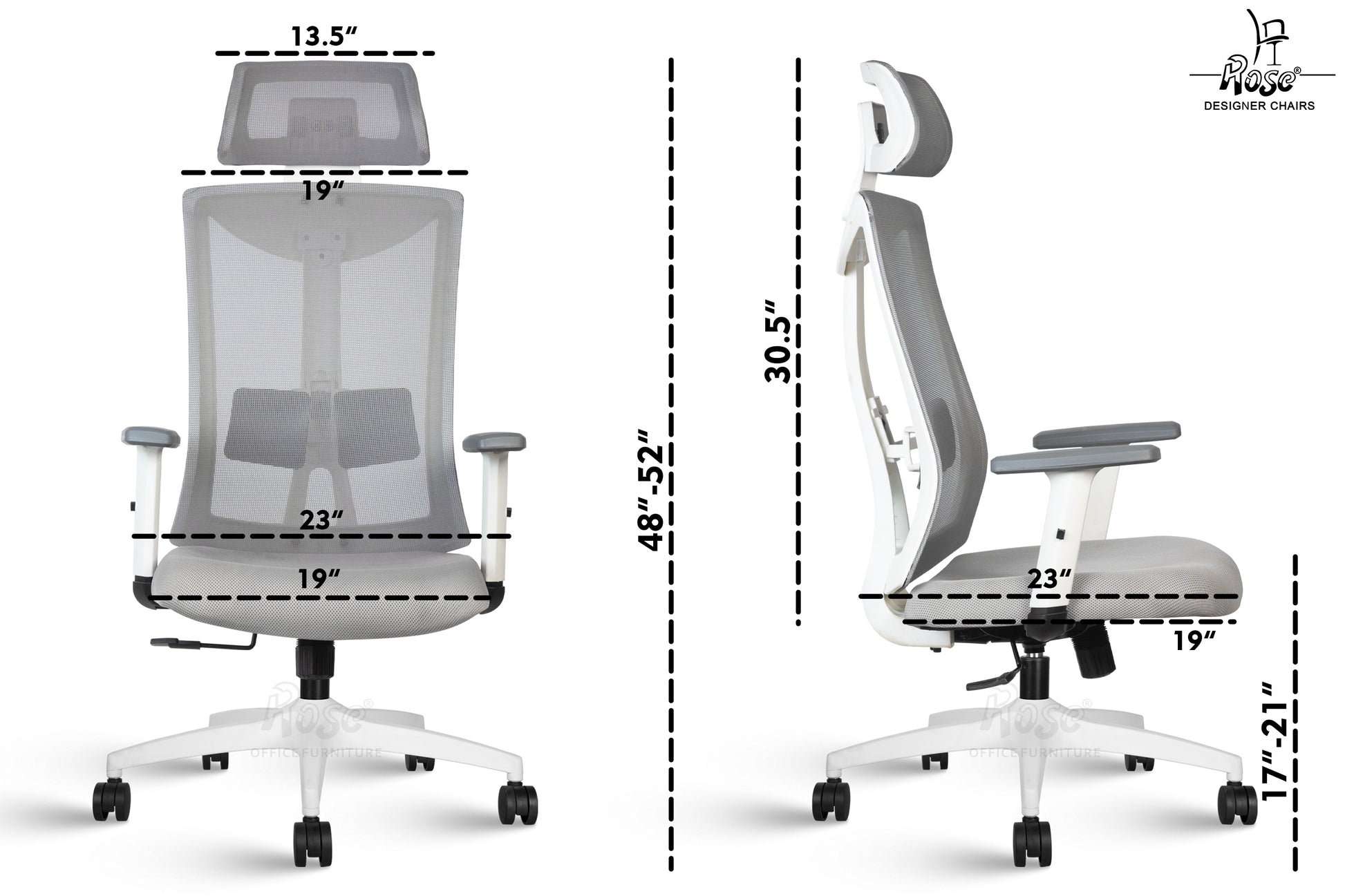 Henley White & Grey