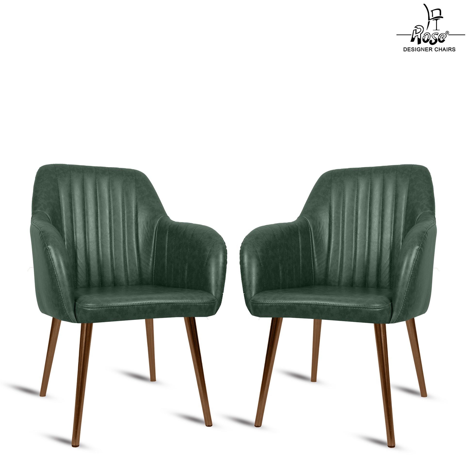 ROSE® Viha Dining Chair | Accent Chair for Living Room with Gold Legs and Copper Legs