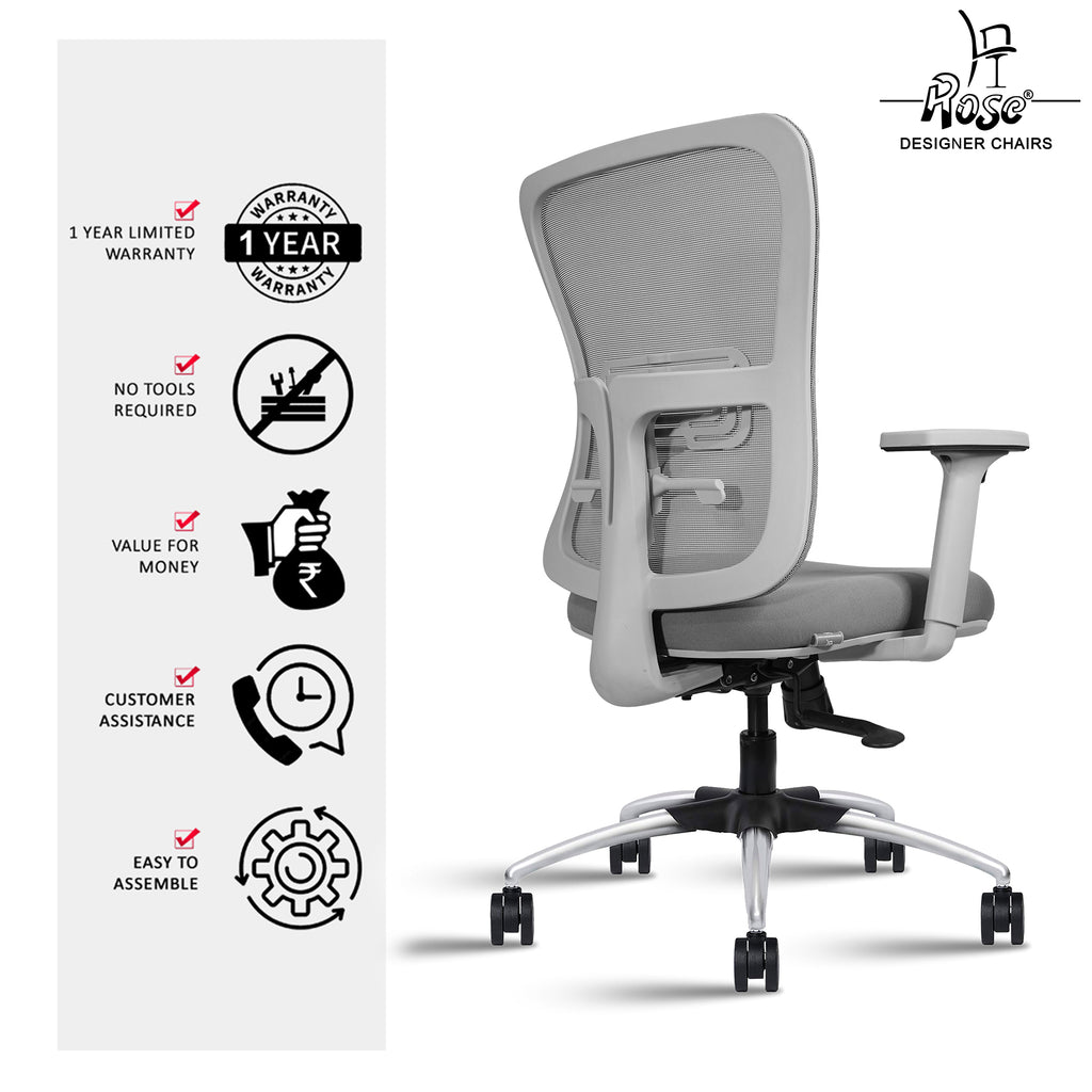 ROSE® Milan Mesh Mid-Back Office Chair