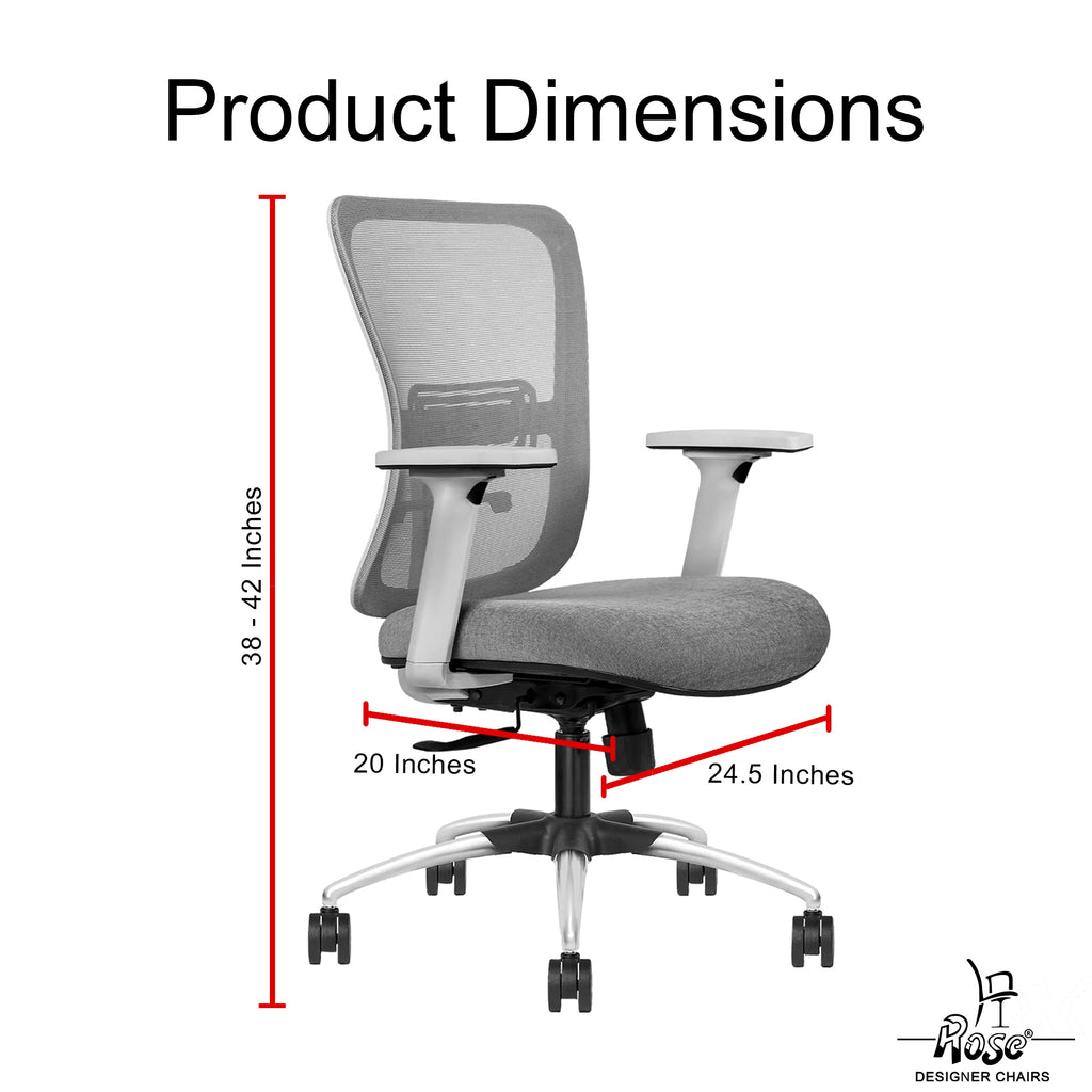 ROSE® Milan Mesh Mid-Back Office Chair