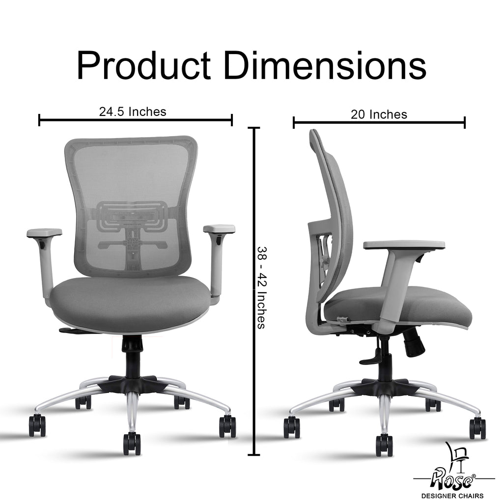 ROSE® Milan Mesh Mid-Back Office Chair