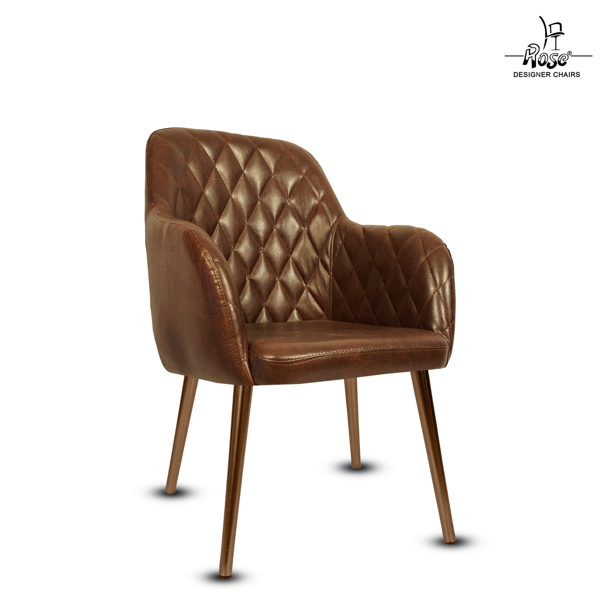 ROSE® Nova Dining Chair | Accent Chair for Living Room with Gold Legs and Copper Legs