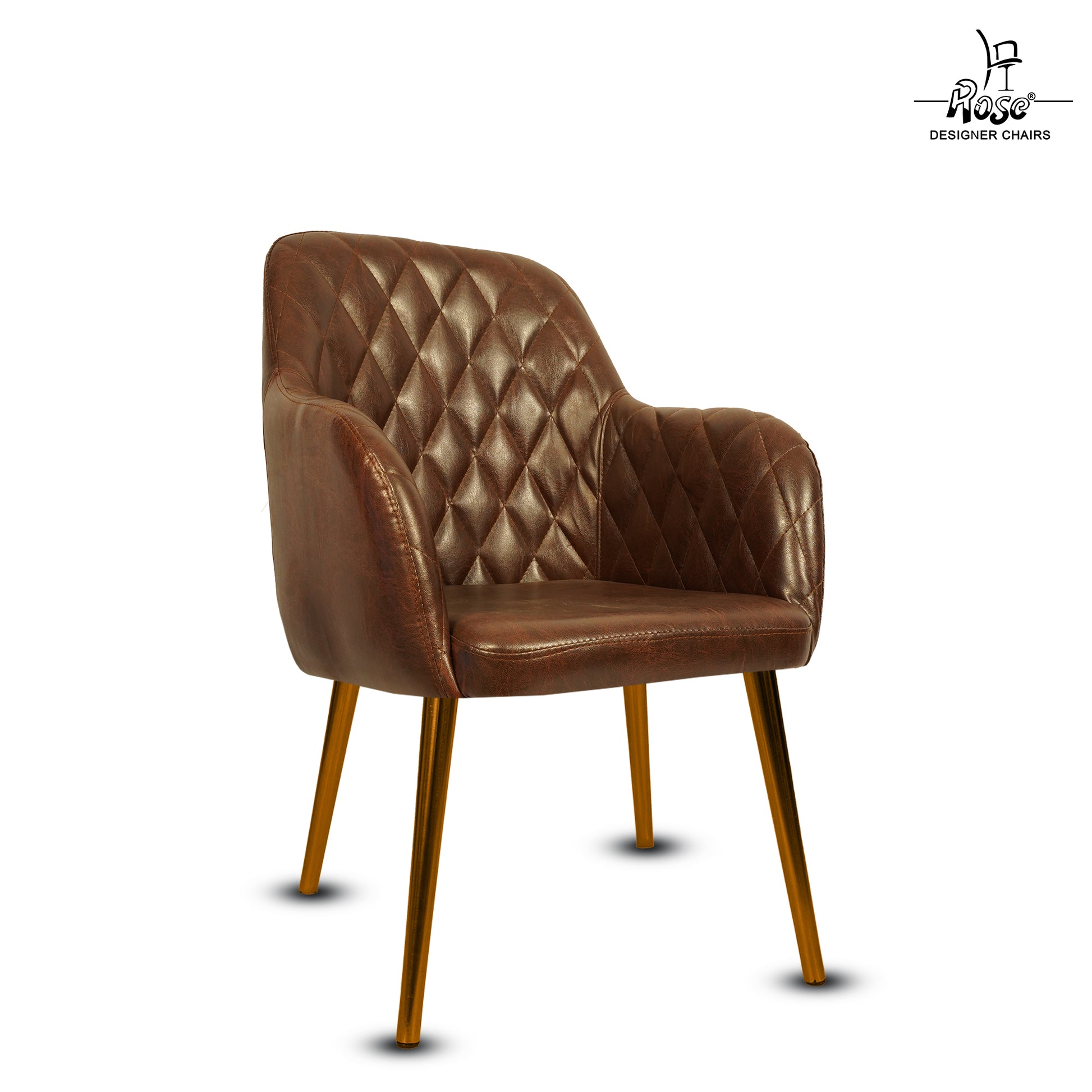 ROSE® Nova Dining Chair | Accent Chair for Living Room with Gold Legs and Copper Legs