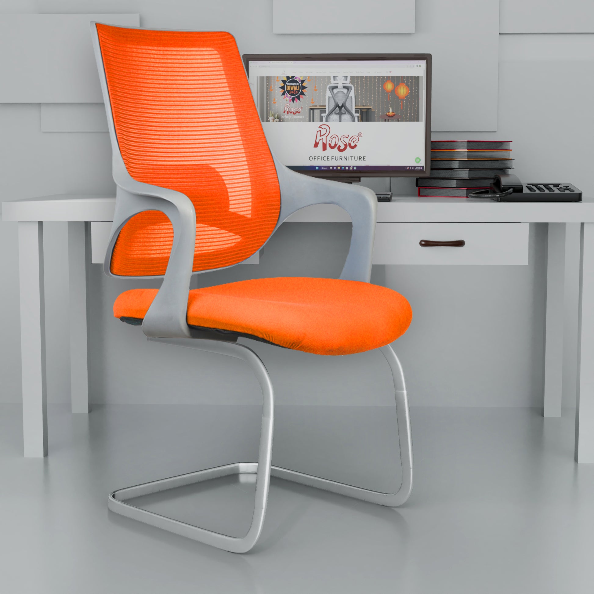 grey and orange