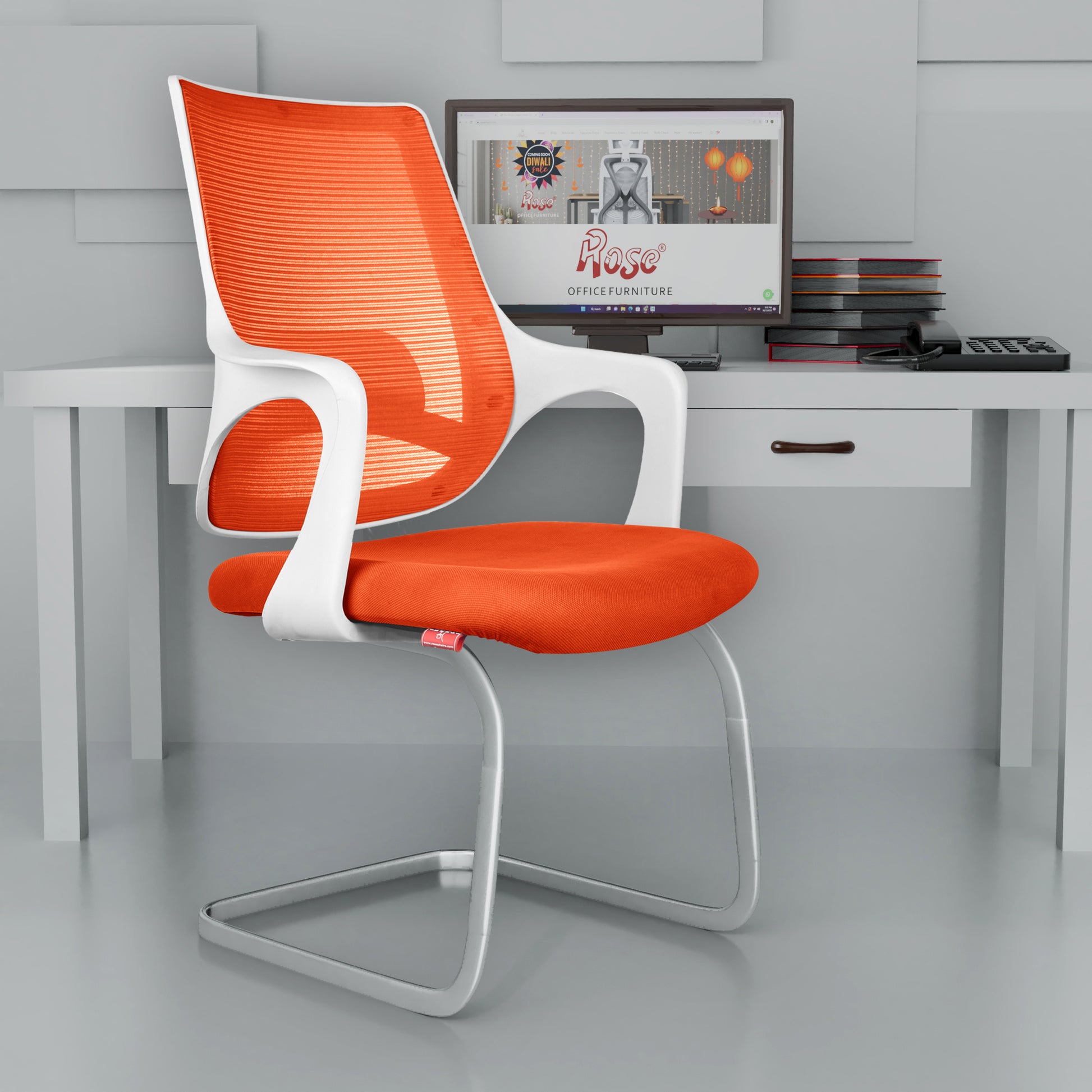 White and orange