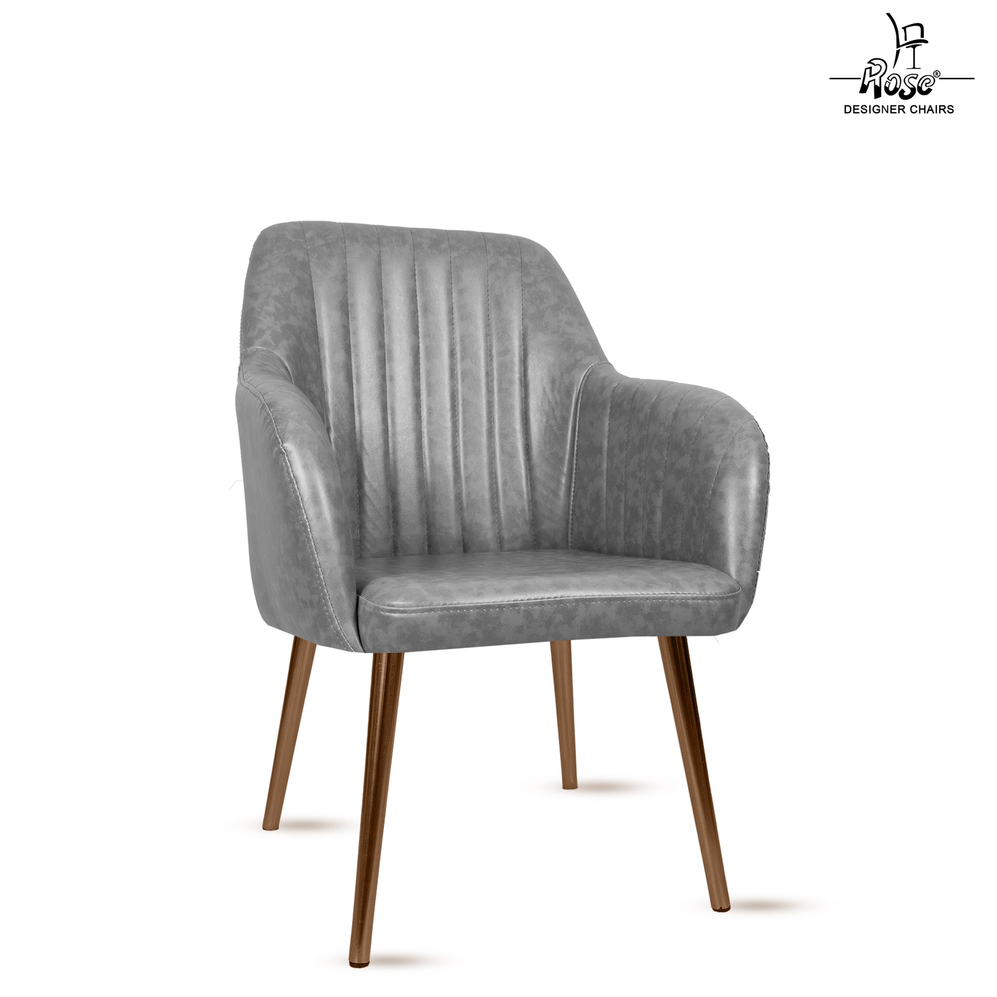 ROSE® Viha Dining Chair | Accent Chair for Living Room with Gold Legs and Copper Legs