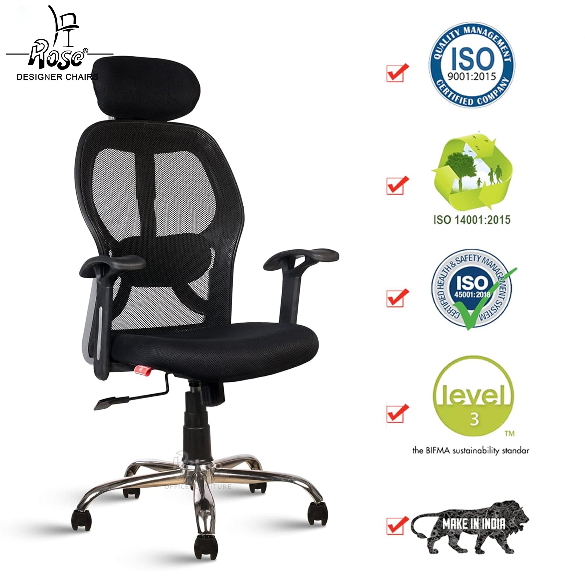 ROSE® Platinum High Back Mesh Office Chair