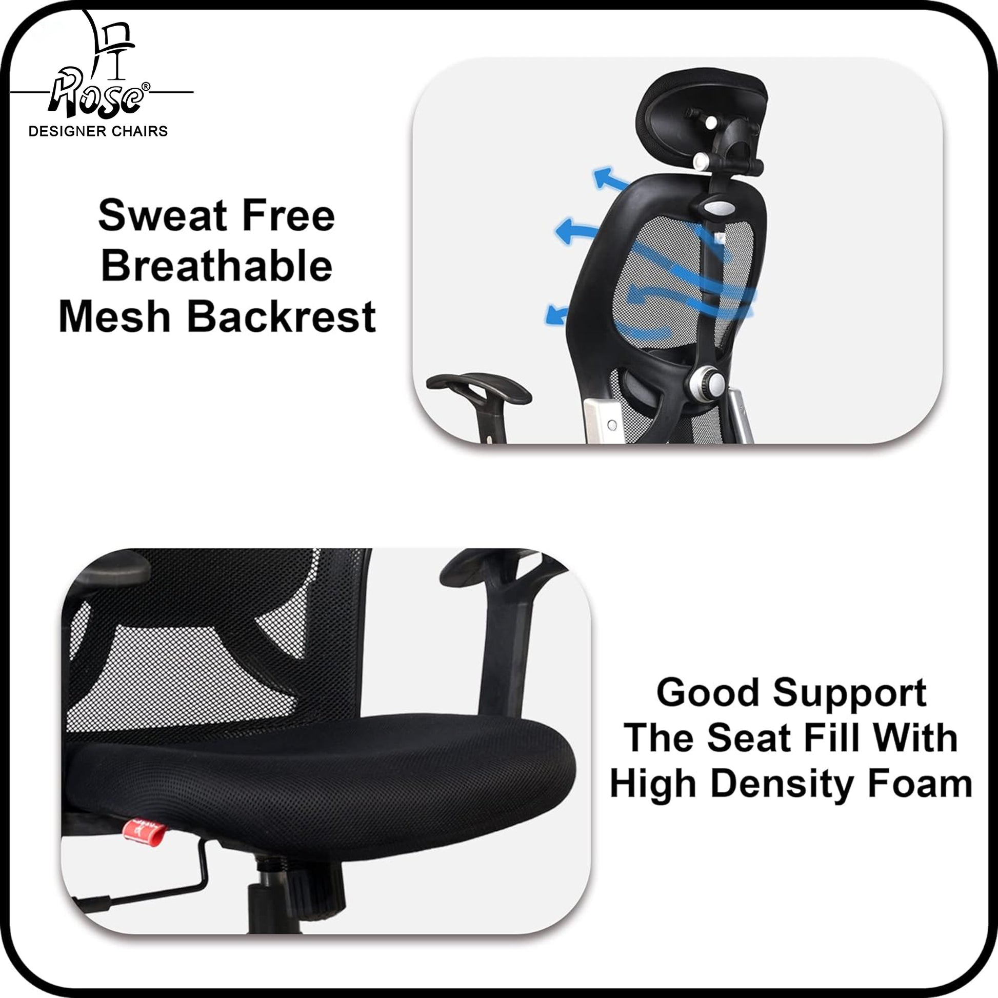 ROSE® Platinum High Back Mesh Office Chair