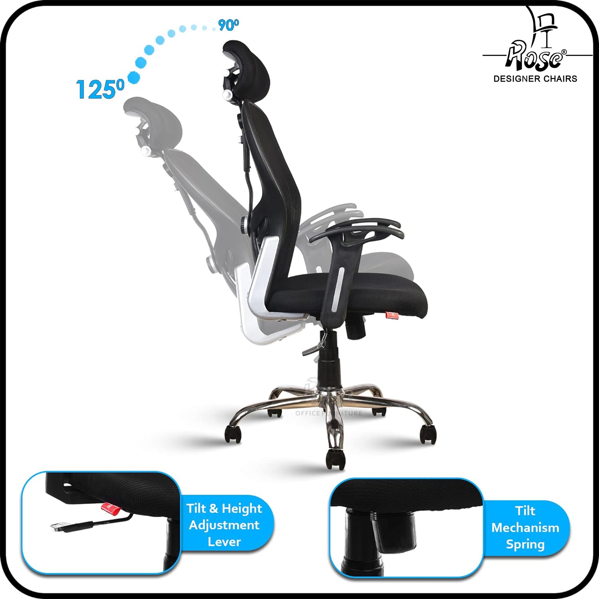 ROSE® Platinum High Back Mesh Office Chair