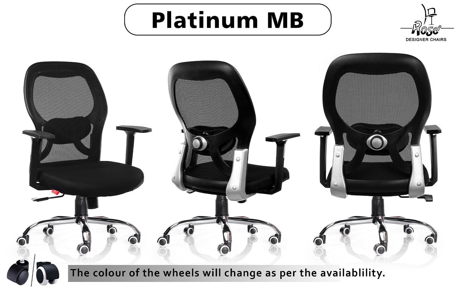 ROSE® Platinum Mid Back Mesh Office Chair