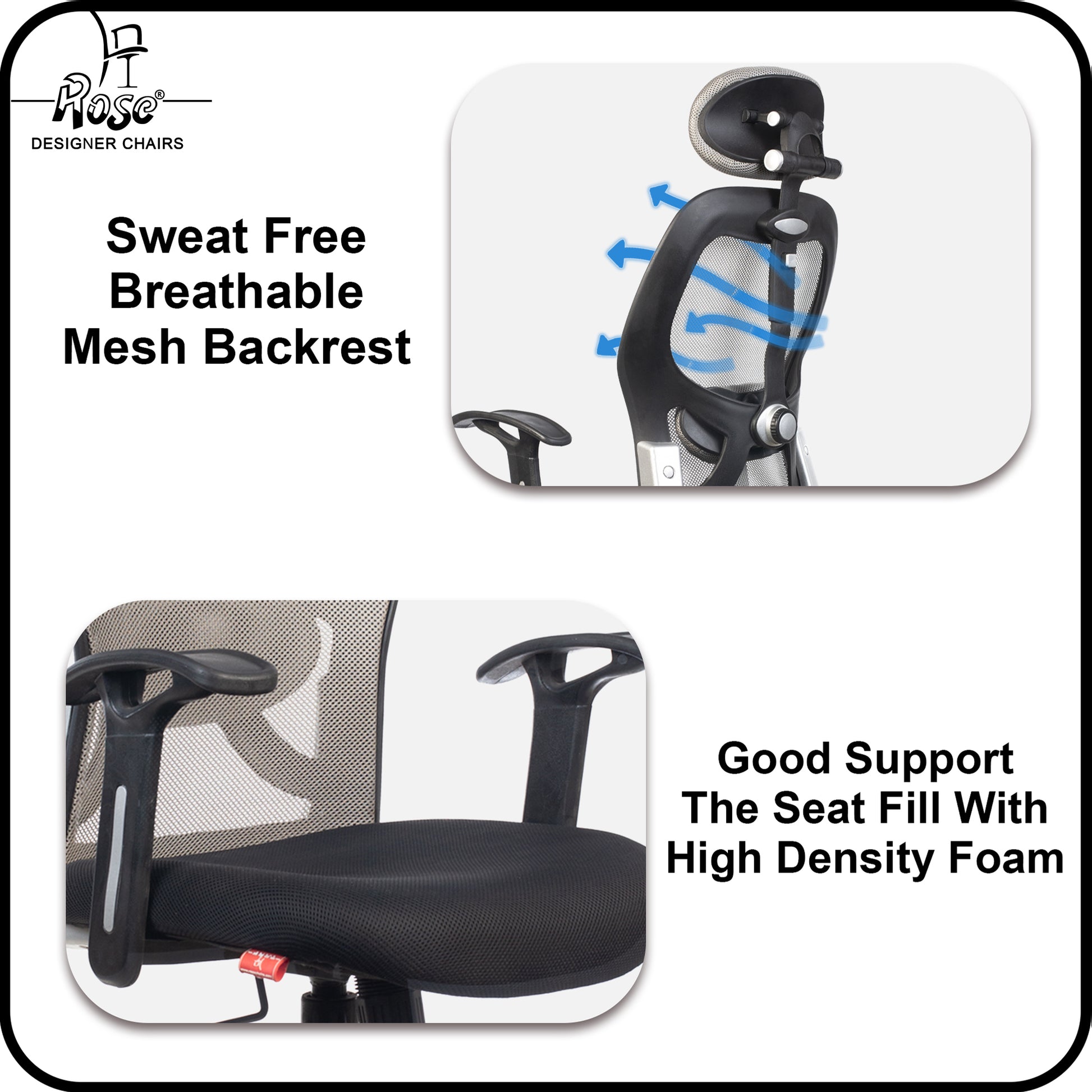 ROSE® Platinum High Back Mesh Office Chair