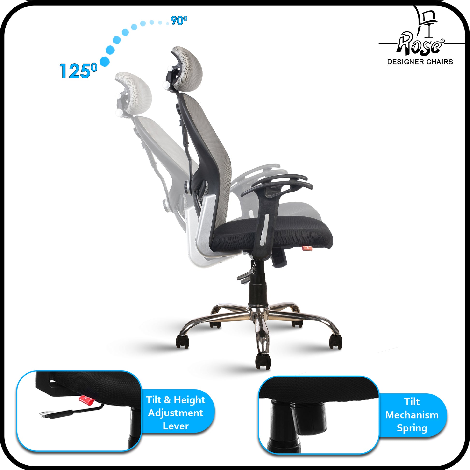 ROSE® Platinum High Back Mesh Office Chair