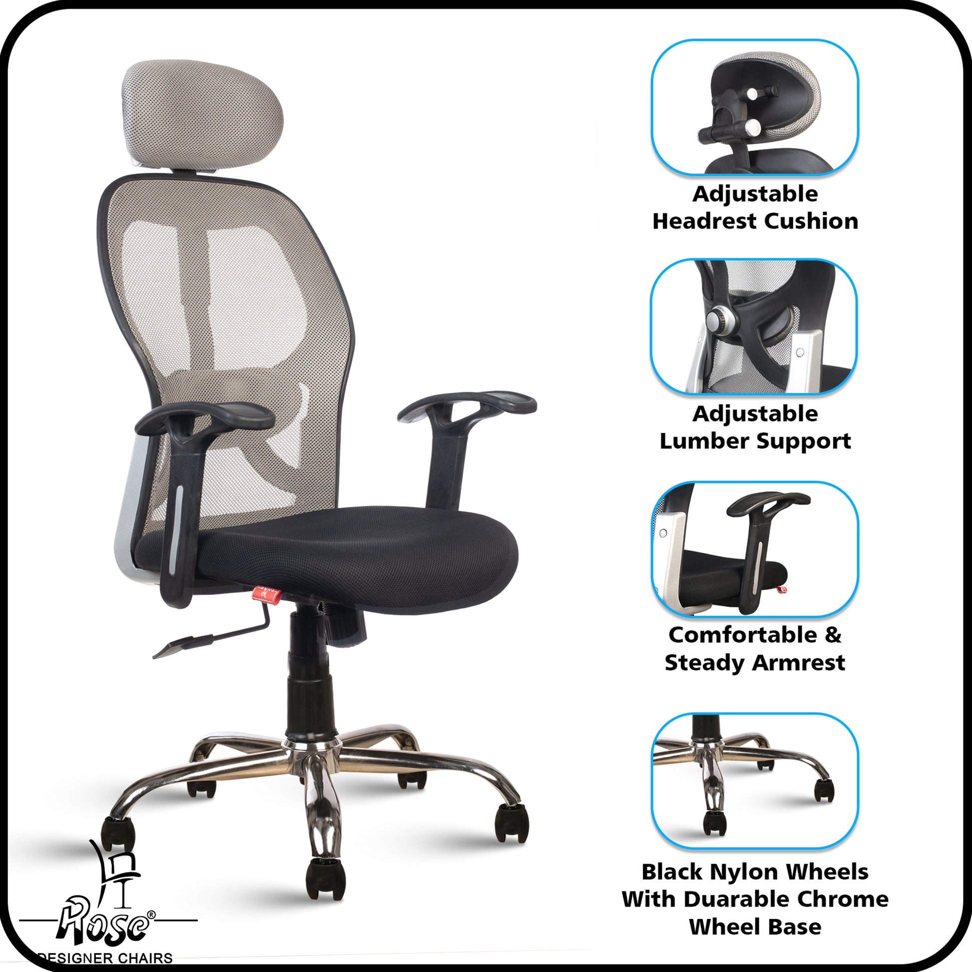 ROSE® Platinum High Back Mesh Office Chair