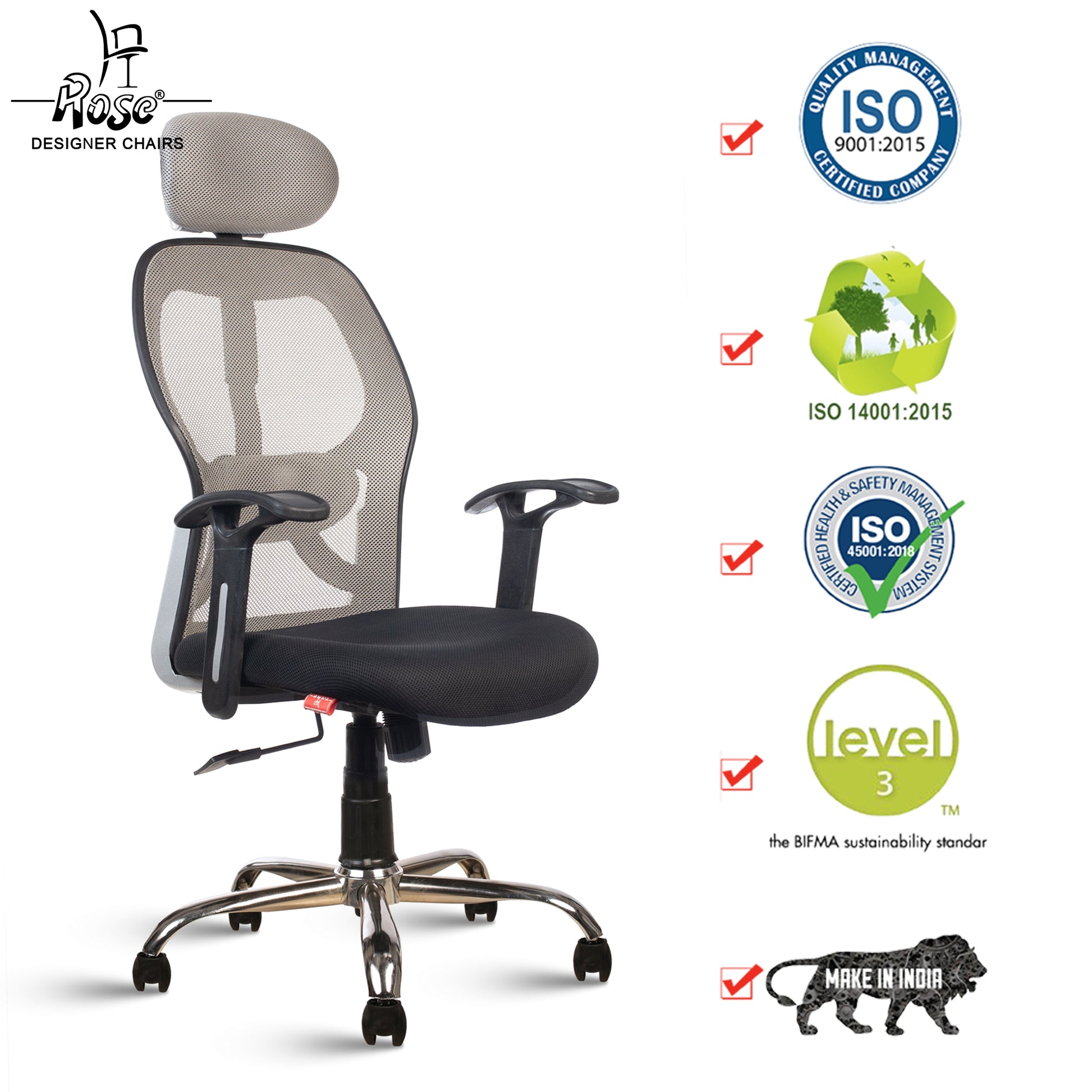 ROSE® Platinum High Back Mesh Office Chair