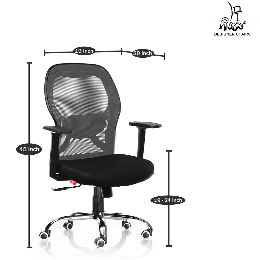 ROSE® Platinum Mid Back Mesh Office Chair