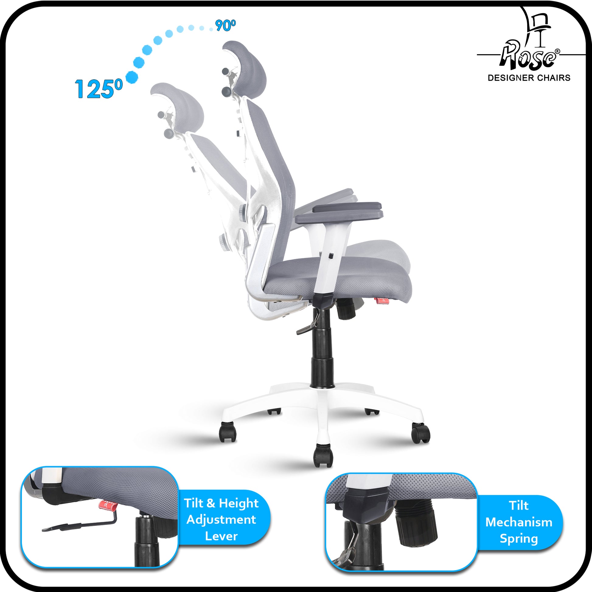 ROSE® Platinum High Back Mesh Office Chair