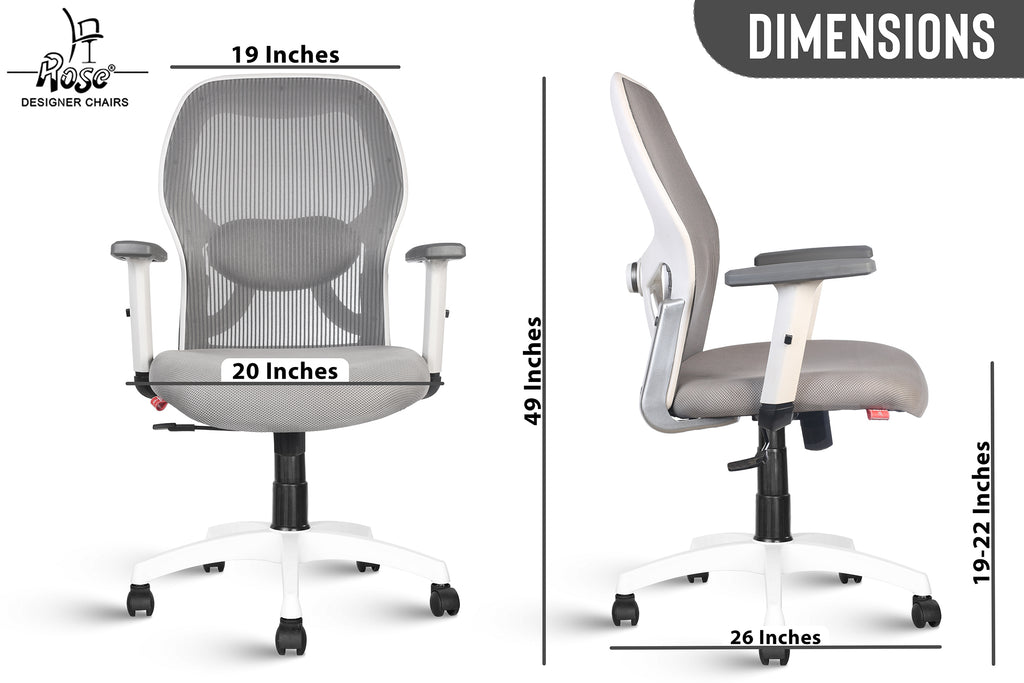 ROSE® Platinum Mid Back Mesh Office Chair
