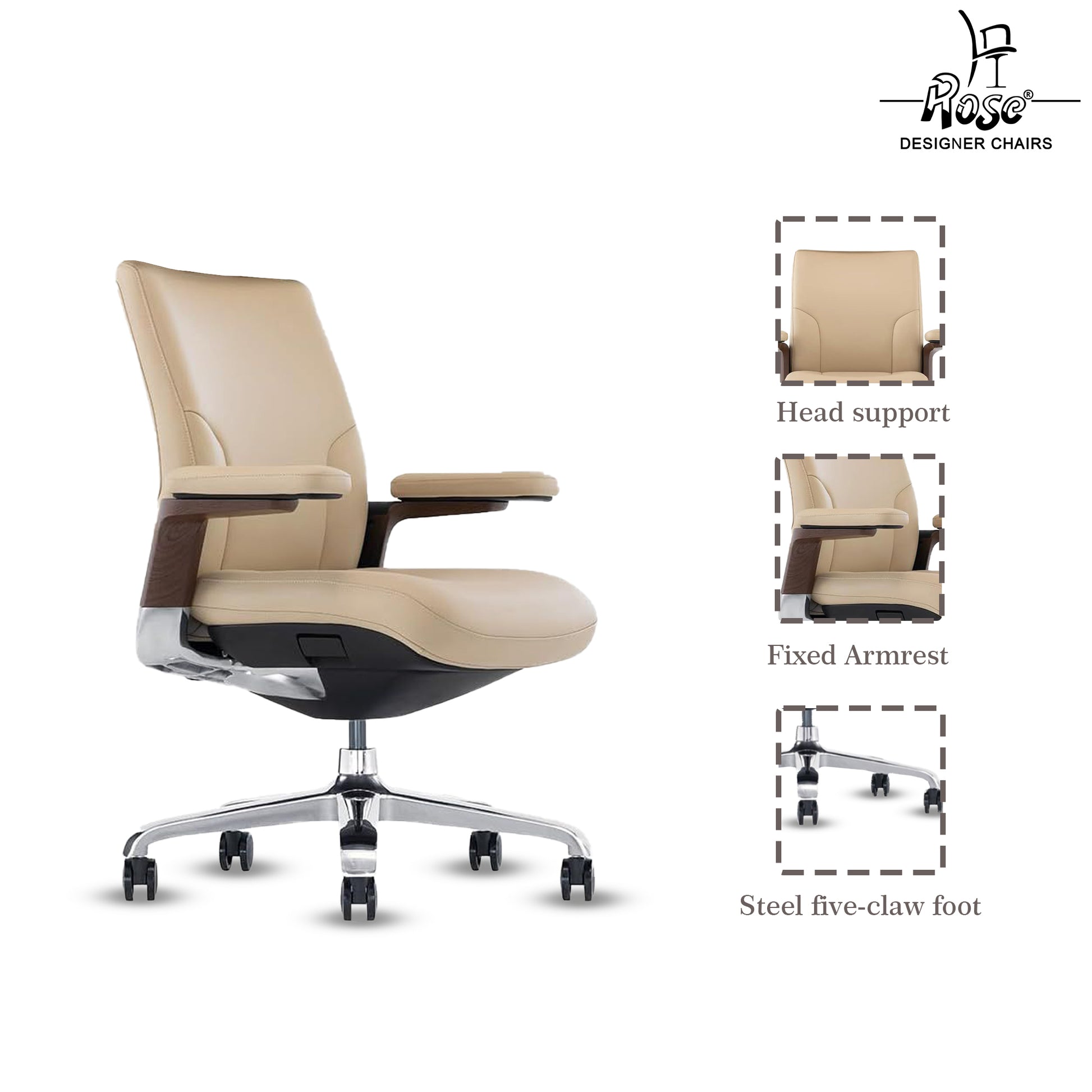 Rose President Mid Back Luxurious Chairs