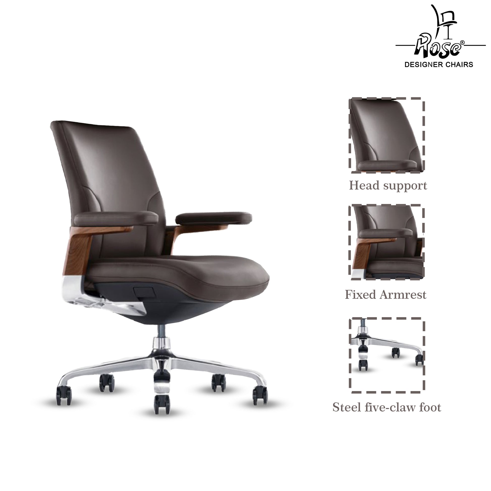 Rose President Mid Back Luxurious Chairs
