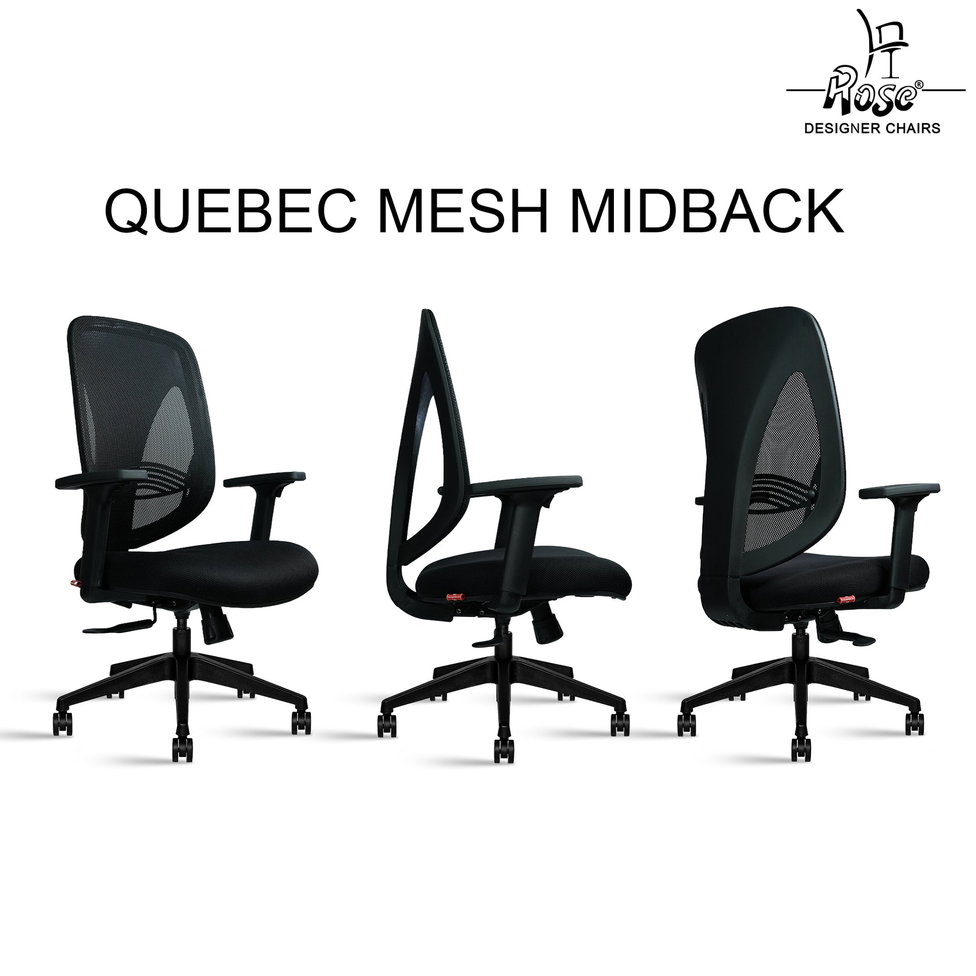 ROSE® Quebec Mesh Mid-Back Office Chair