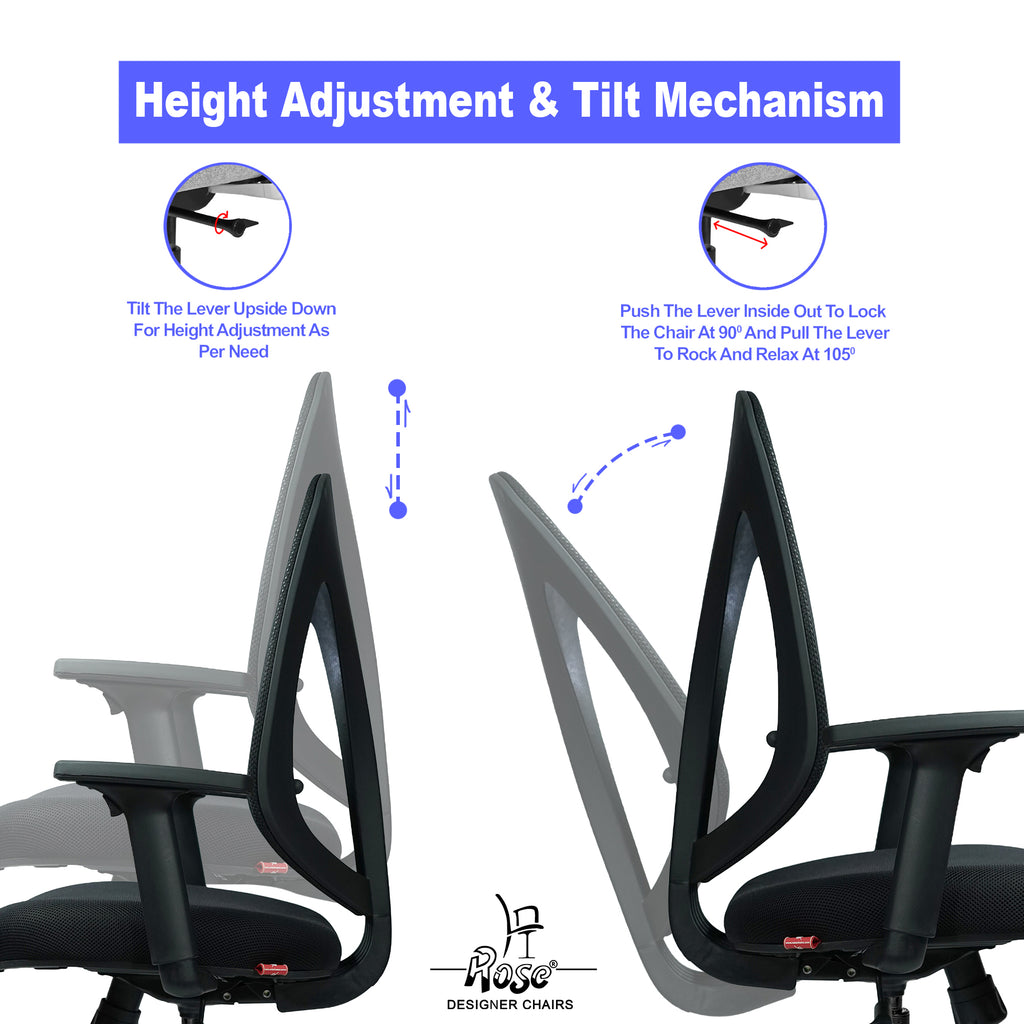 ROSE® Quebec Mesh Mid-Back Office Chair