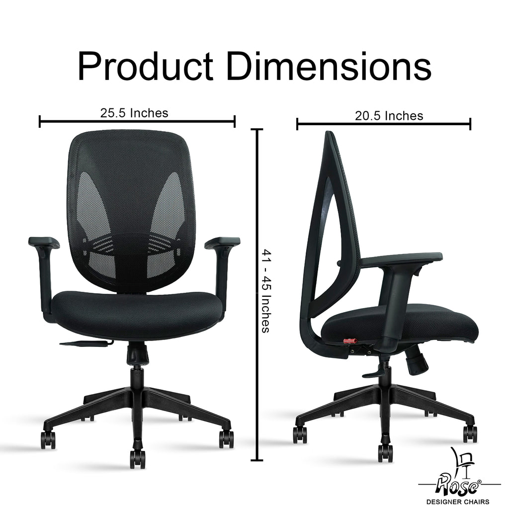 ROSE® Quebec Mesh Mid-Back Office Chair